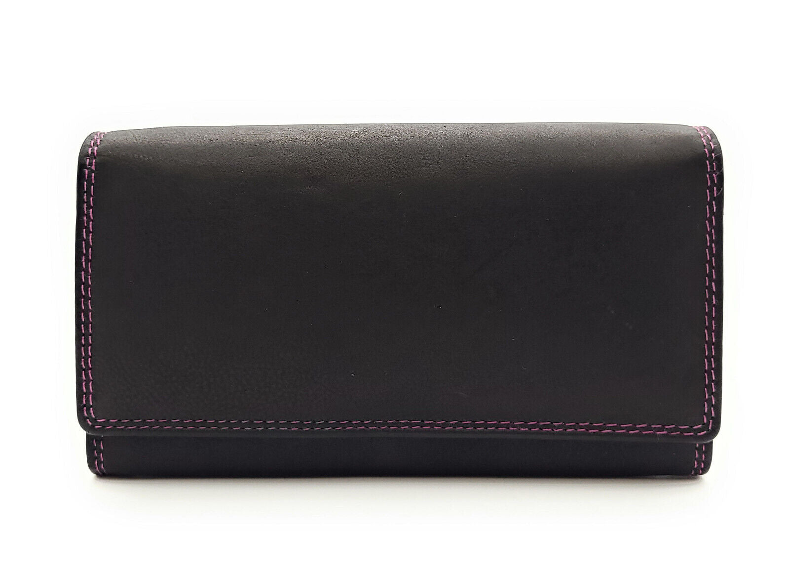 Jockey Club echt Leder Damen Geldbörse Portemonnaie mit RFID Schutz bicolor schwarz pink