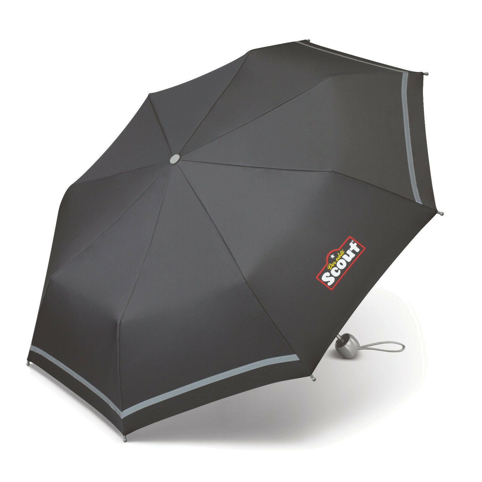 Scout Kinder Regenschirm mit Reflektionsstreifen leicht grau