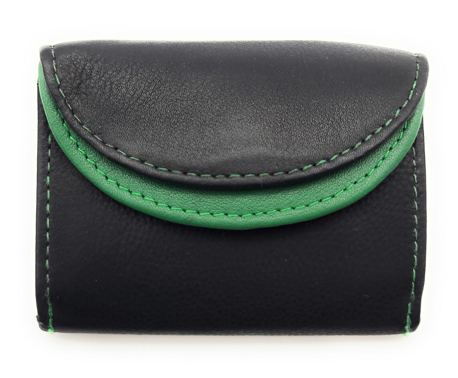 Jockey Club echt Leder Mini Geldbörse Wickelbörse Urlaubsbörse mit RFID Schutz schwarz tanne
