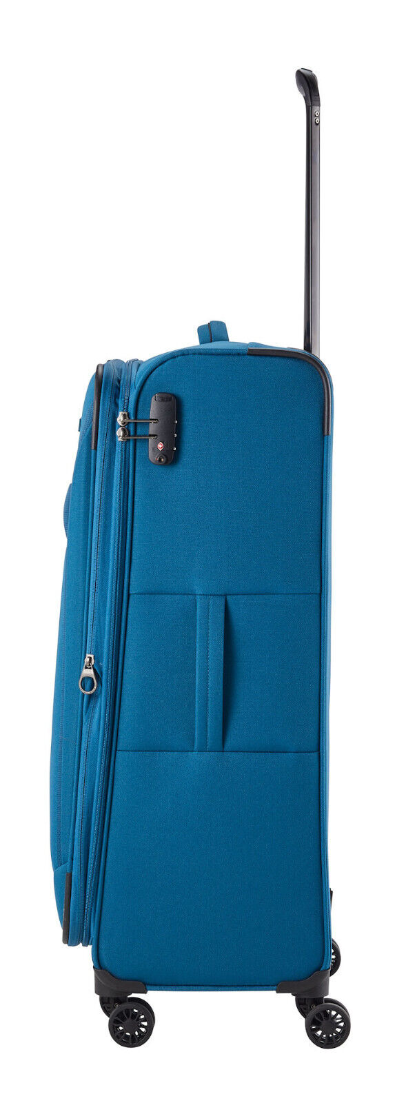 Travelite Chios Reisekoffer L Trolley Koffer 78cm 4 Rad / Rollen Dehnfalte TSA petrol