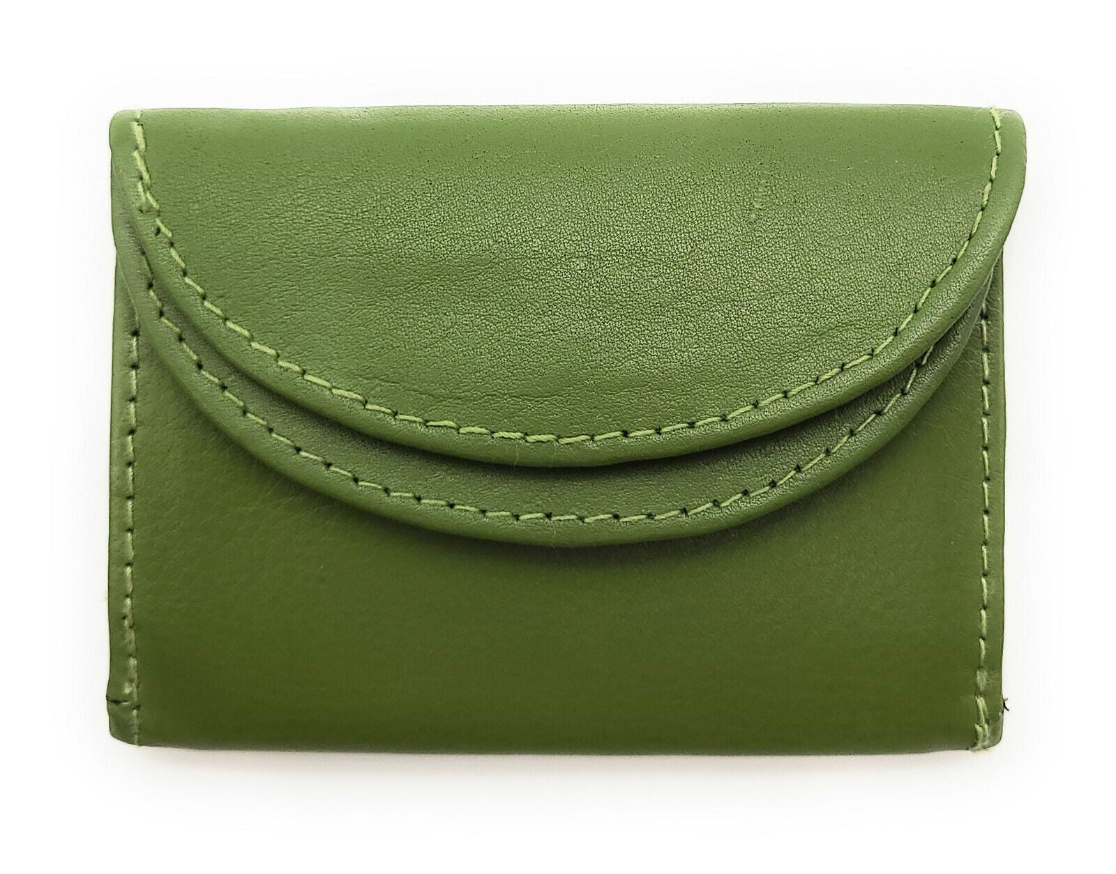 Jockey Club echt Leder Mini Geldbörse Wickelbörse Urlaubsbörse mit RFID Schutz oliv