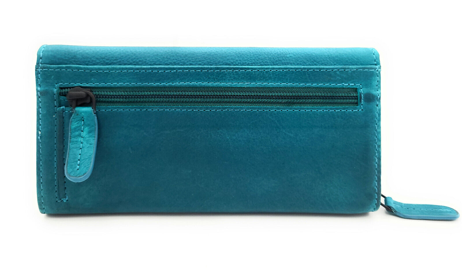 Jockey Club echt Leder Damen Geldbörse Portemonnaie Geldbeutel gewachstes Rindleder petrol