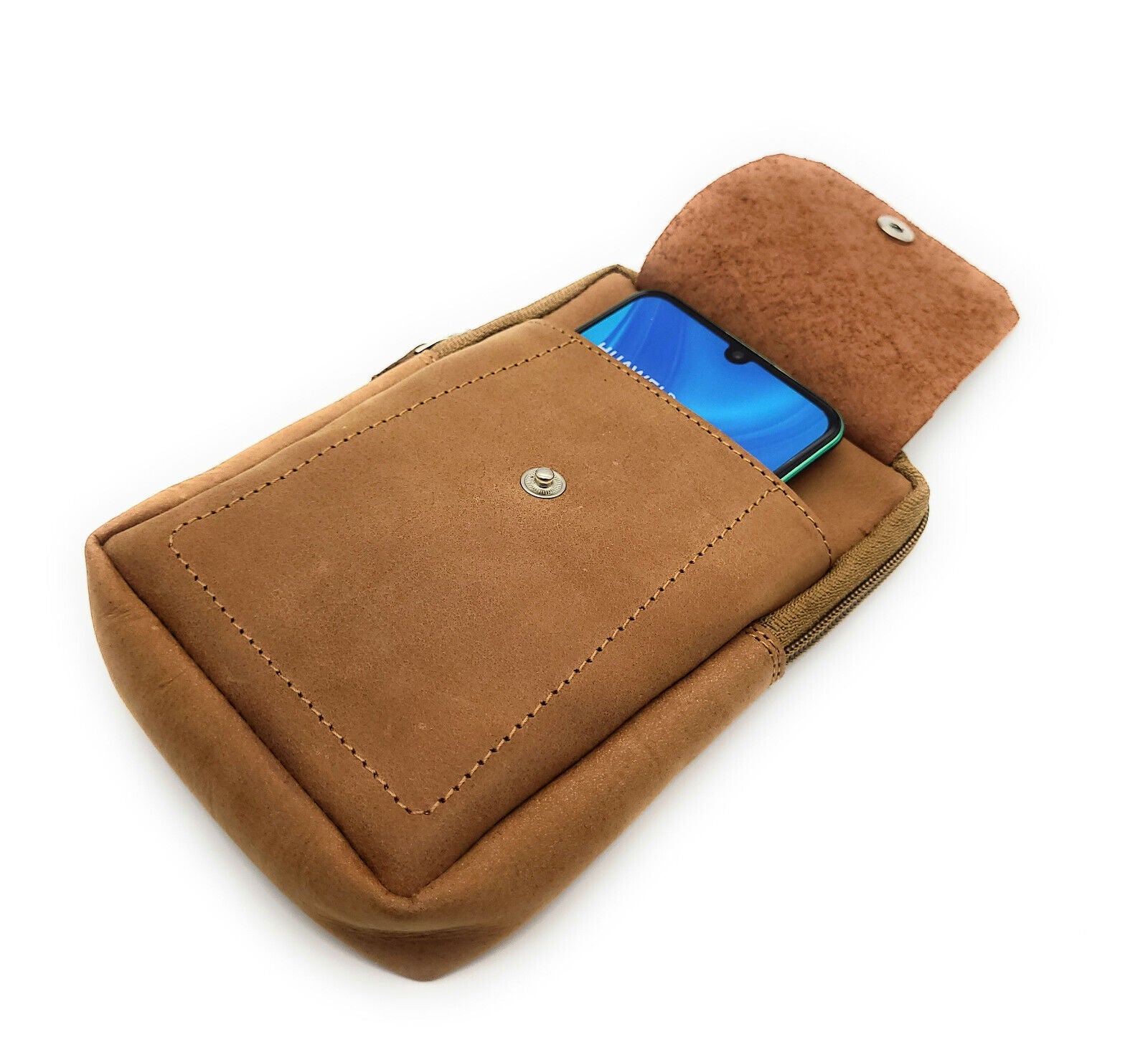 Lemasi echt Leder Bauchtasche Hüfttasche Gürteltasche Crossbag Umhängetasche Hunterleder