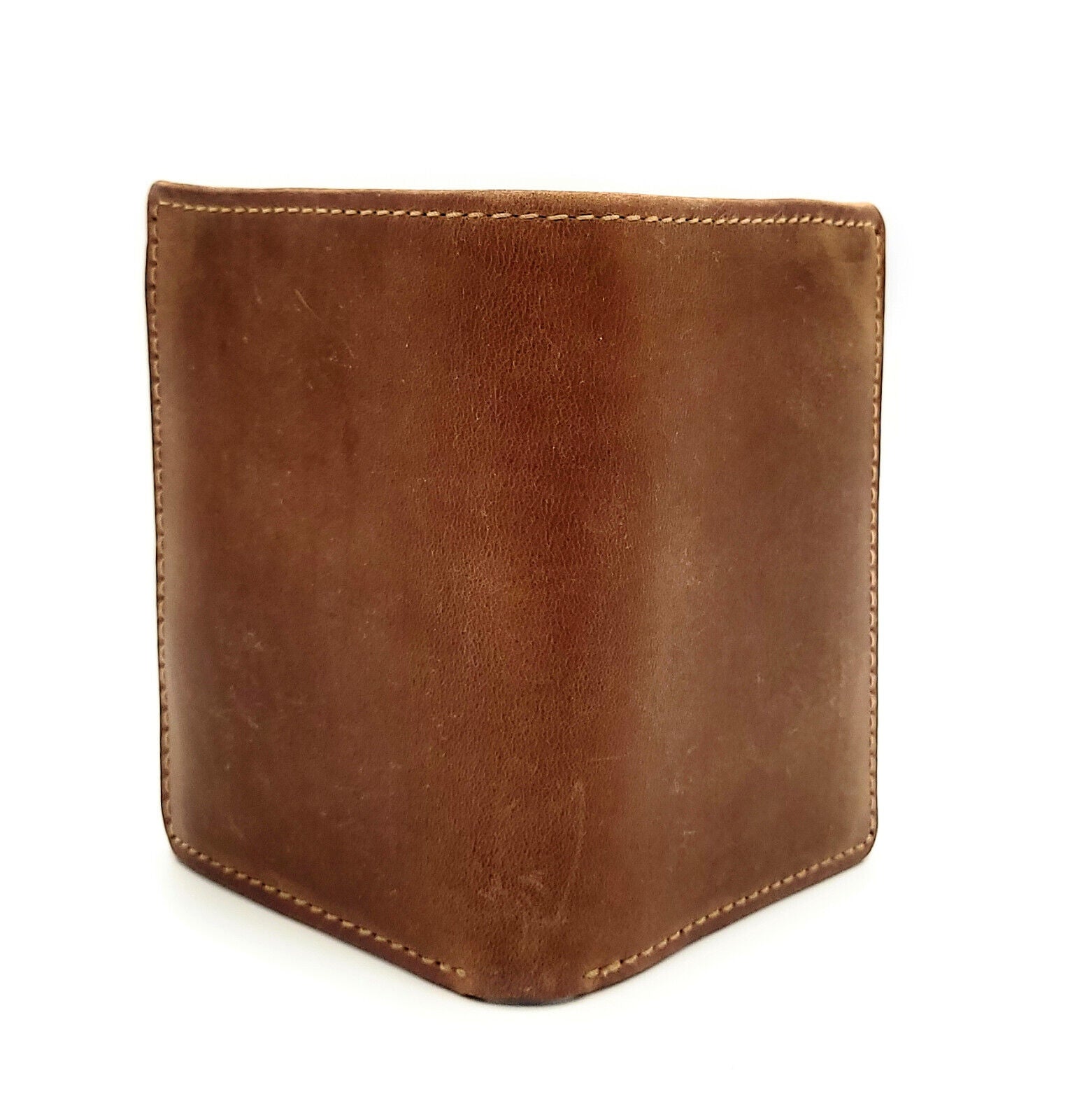 Jockey Club Rustikale Mini Leder Geldbörse Vintage Braun | Echt Hunterleder | Handgefertigt | RFID-Schutz | Kompakte Herrenbörse aus echtem Leder