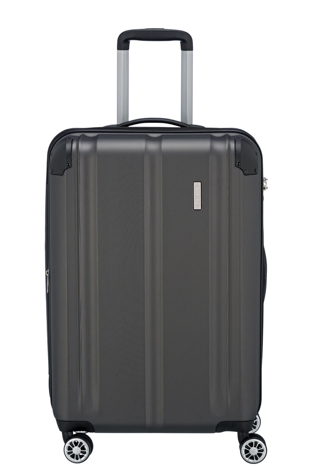 Travelite City Reisekoffer M Trolley Koffer 68cm 4 Rad / Rollen TSA Dehnfalte anthrazit