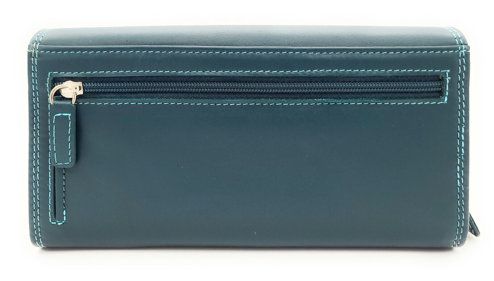 Jockey Club echt Leder Damen Geldbörse Portemonnaie Geldbeutel Nappaleder Rio petrol / bunt