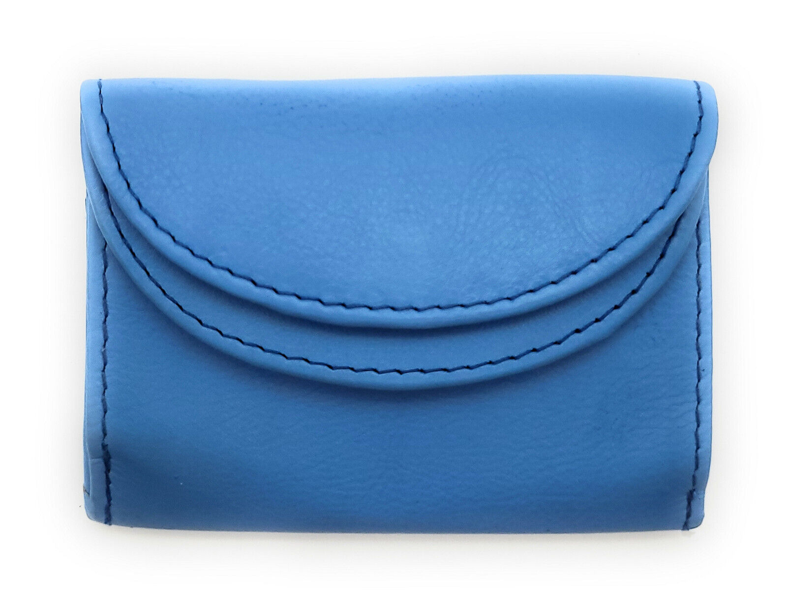 Jockey Club echt Leder Mini Geldbörse Wickelbörse Urlaubsbörse mit RFID Schutz hellblau