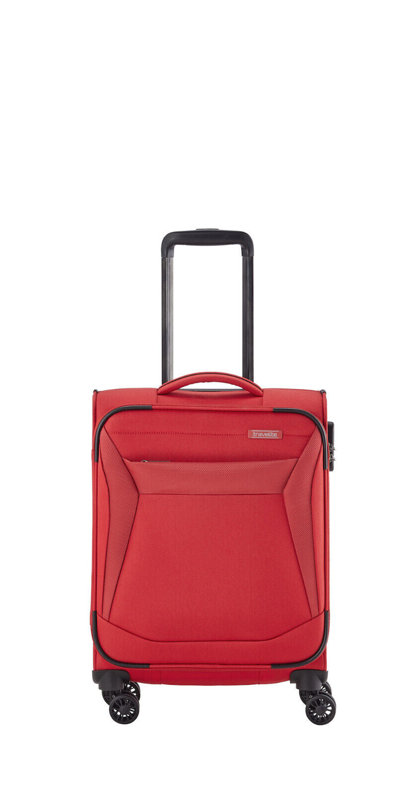 Travelite Chios Reisekoffer Trolley Bord-Koffer 55cm Handgepäck Bordgepäck 4Rad rot