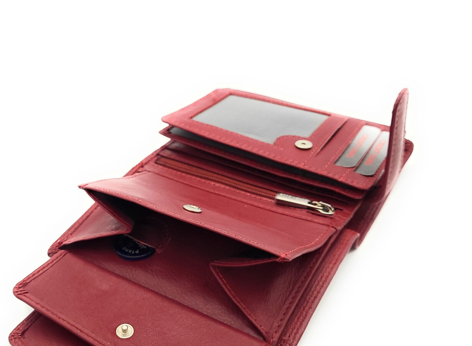 Jockey Club echt Leder Damen Geldbörse Portemonnaie Geldbeutel viele Fächer mit RFID Schutz rot