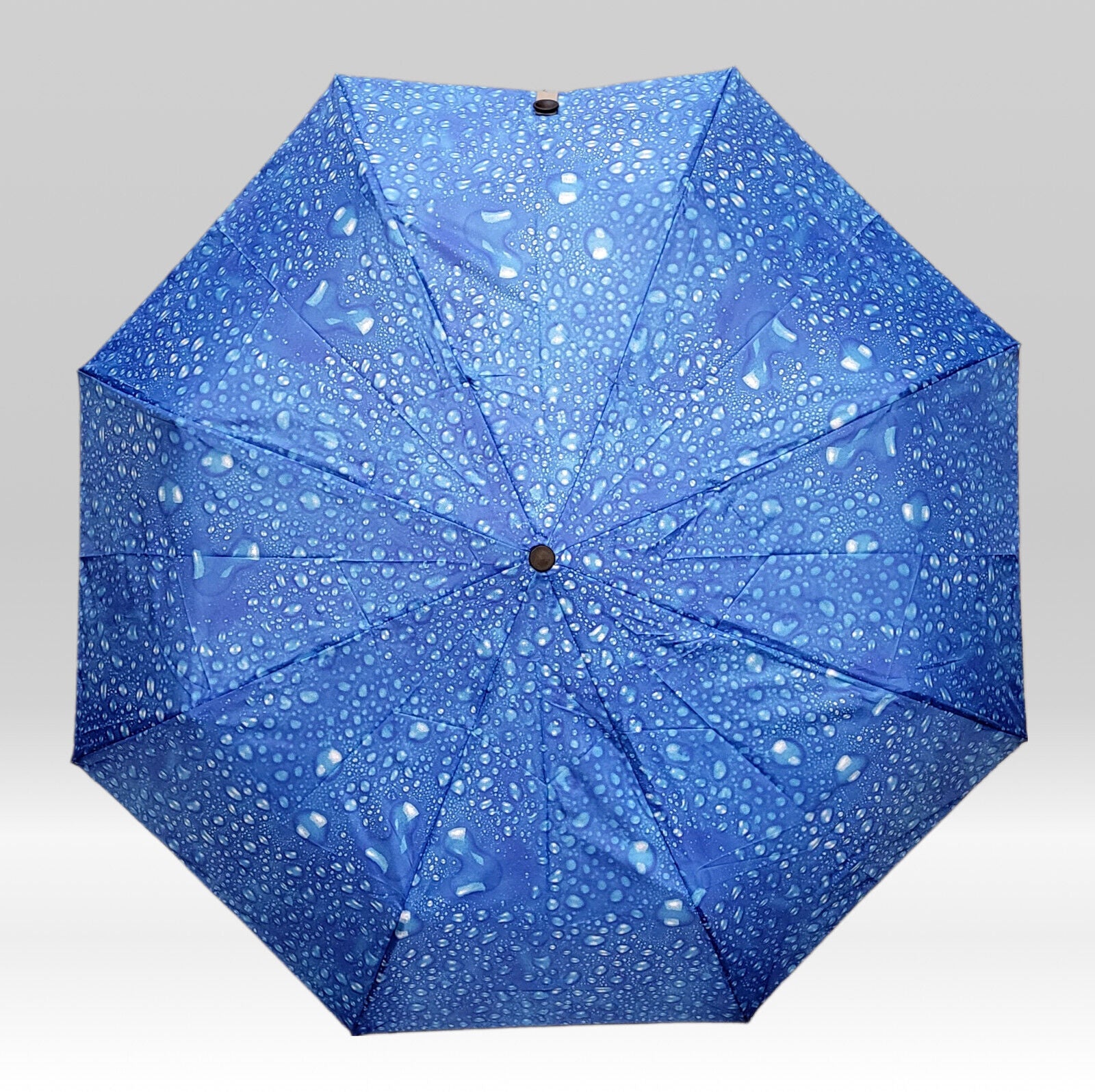 Mini Regenschirm Taschenschirm Schirm klein, leicht & kompakt Regentropfen Print