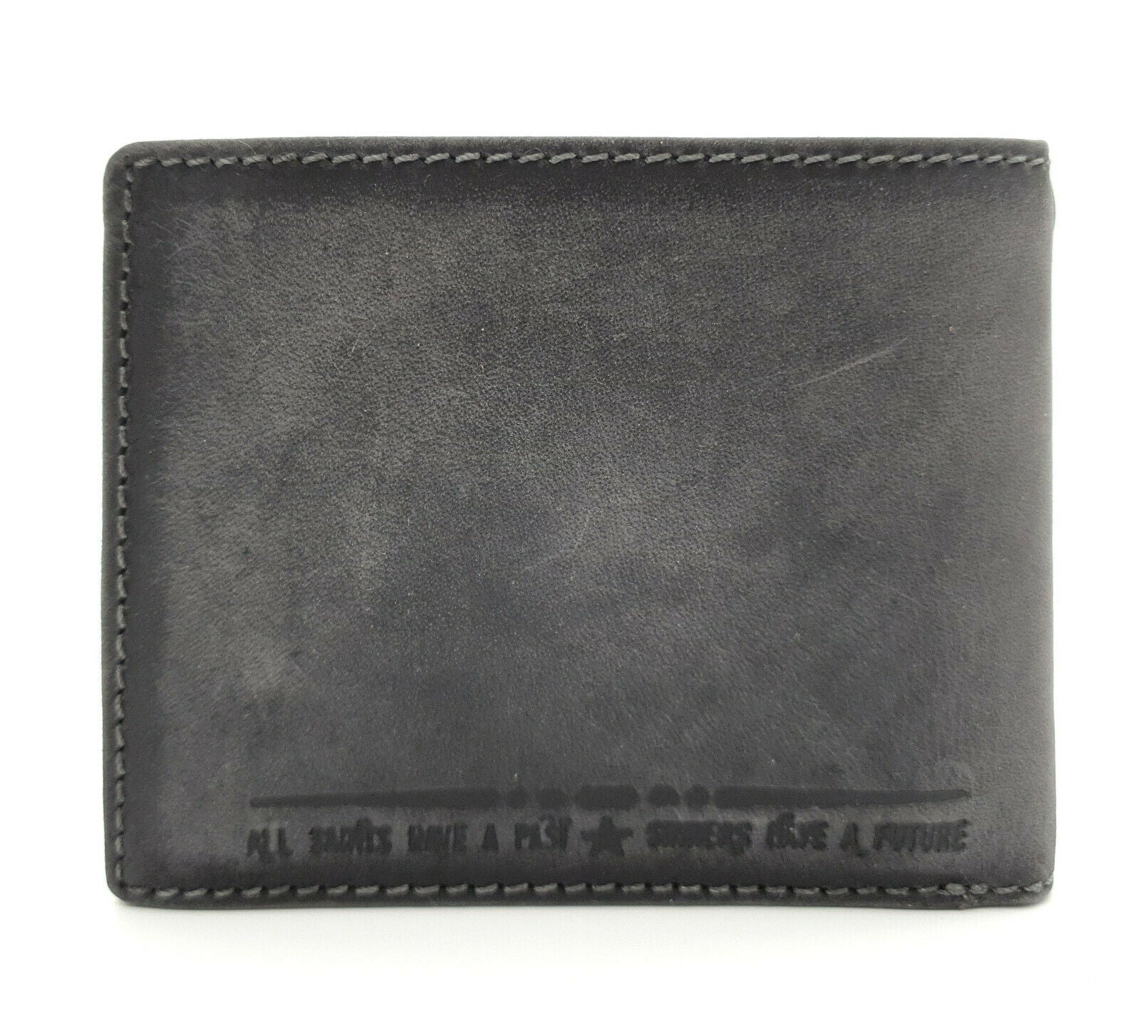 Jockey Club echt Leder Geldbörse Geldbeutel Portemonnaie Motor Motorblock + 50cm Kette mit RFID Schutz grau