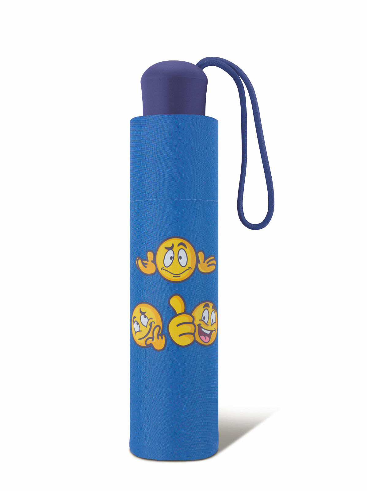 Scout Emoji Kinder Regenschirm Taschenschirm mit Reflektionsstreifen blue