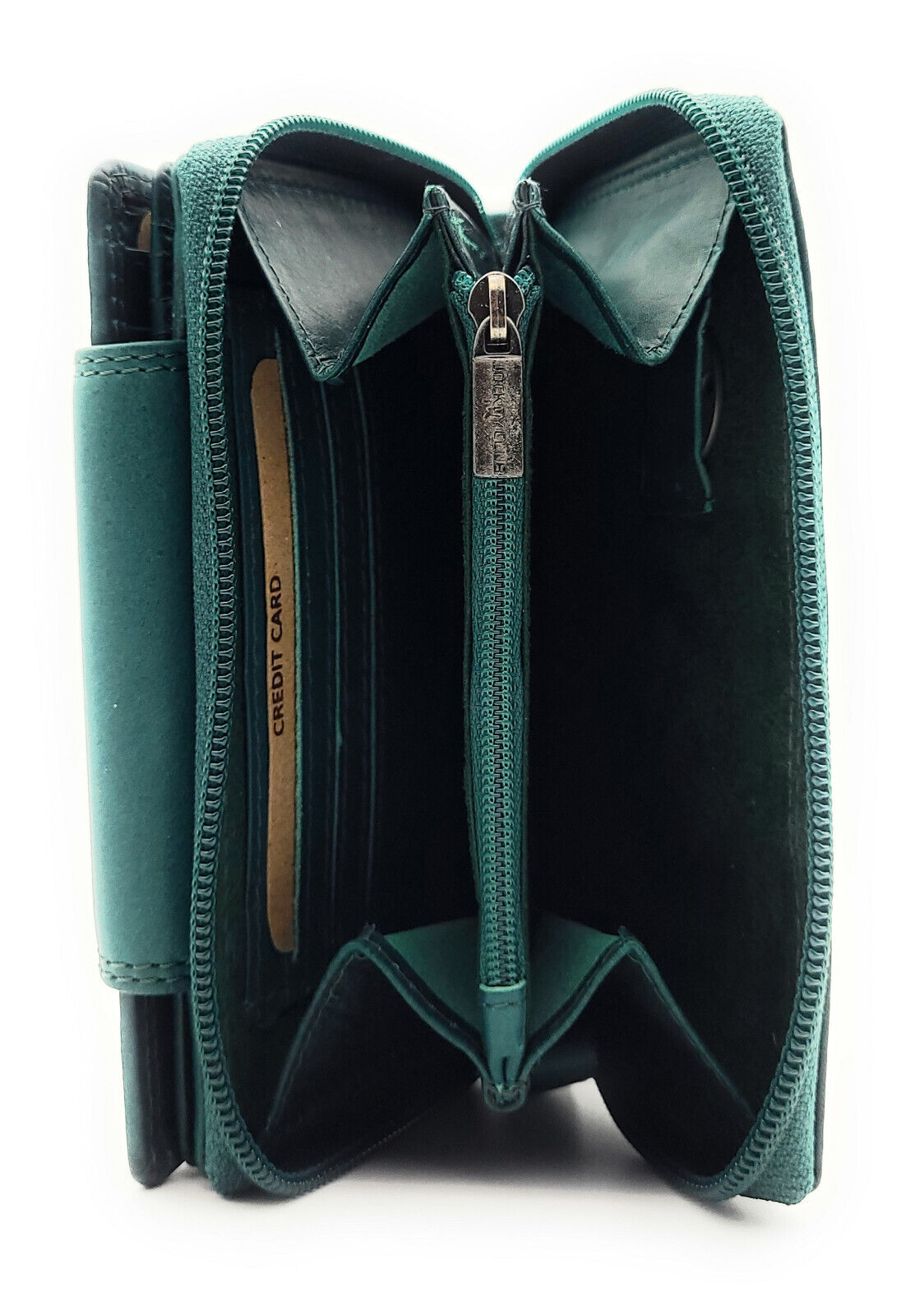 Jockey Club echt Leder Geldbörse Portemonnaie Geldbeutel Sauvage mit RFID Schutz petrol