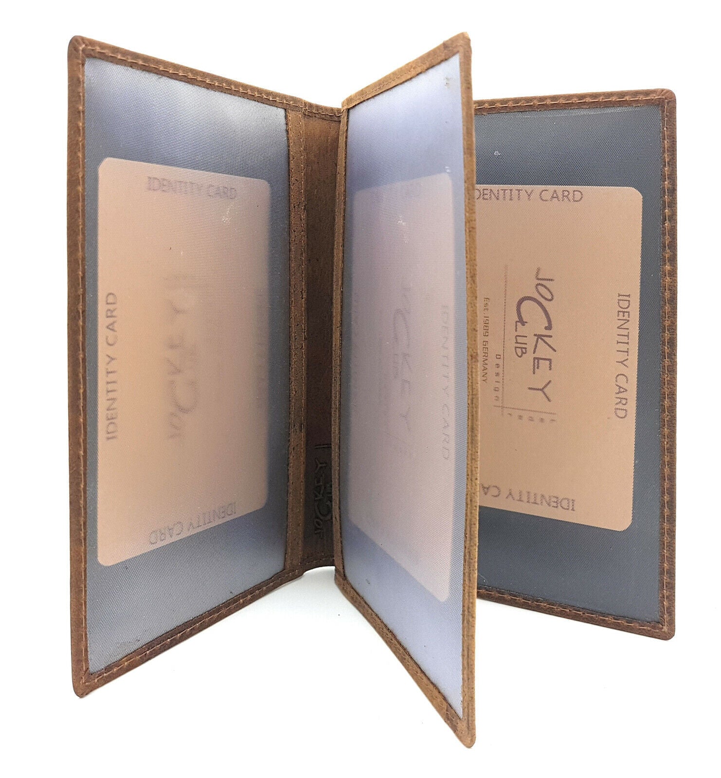 Jockey Club echt Leder Passhülle Etui Mappe für Jagdschein Angelschein Impfausweis Reisepass