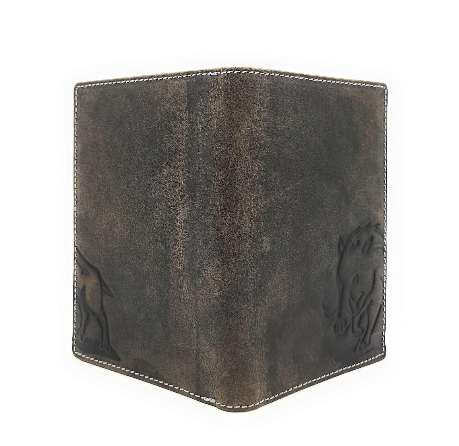Jockey Club echt Leder Passhülle Etui Dokumenten Mappe für Jagdschein Waffenbesitzkarte usw. Quattro Wildsau grau