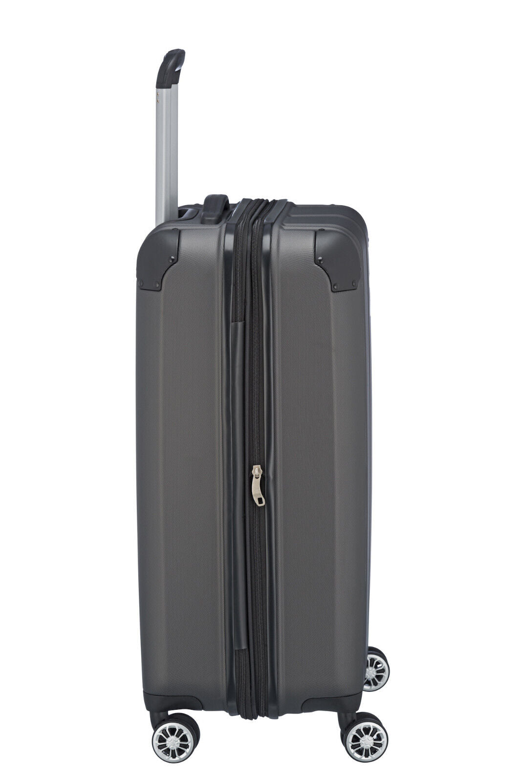 Travelite City Reisekoffer M Trolley Koffer 68cm 4 Rad / Rollen TSA Dehnfalte anthrazit