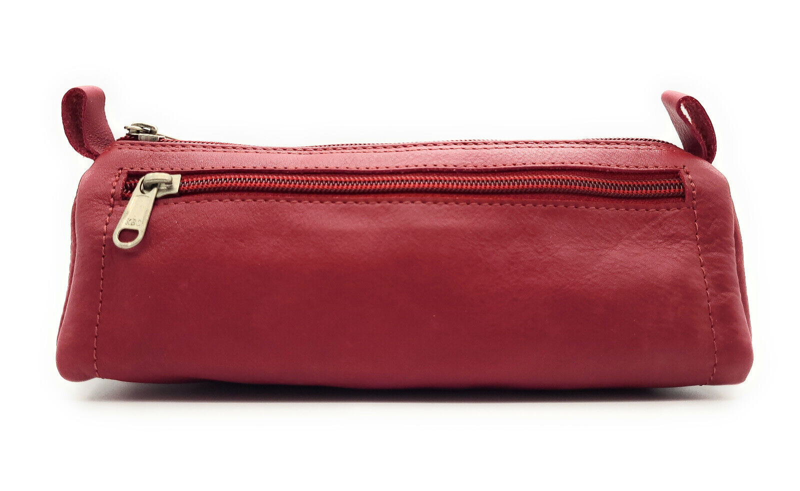 Lemasi echt Leder Schlamperrolle Federmäppchen Stifteetui Faulenzerrolle leer rot