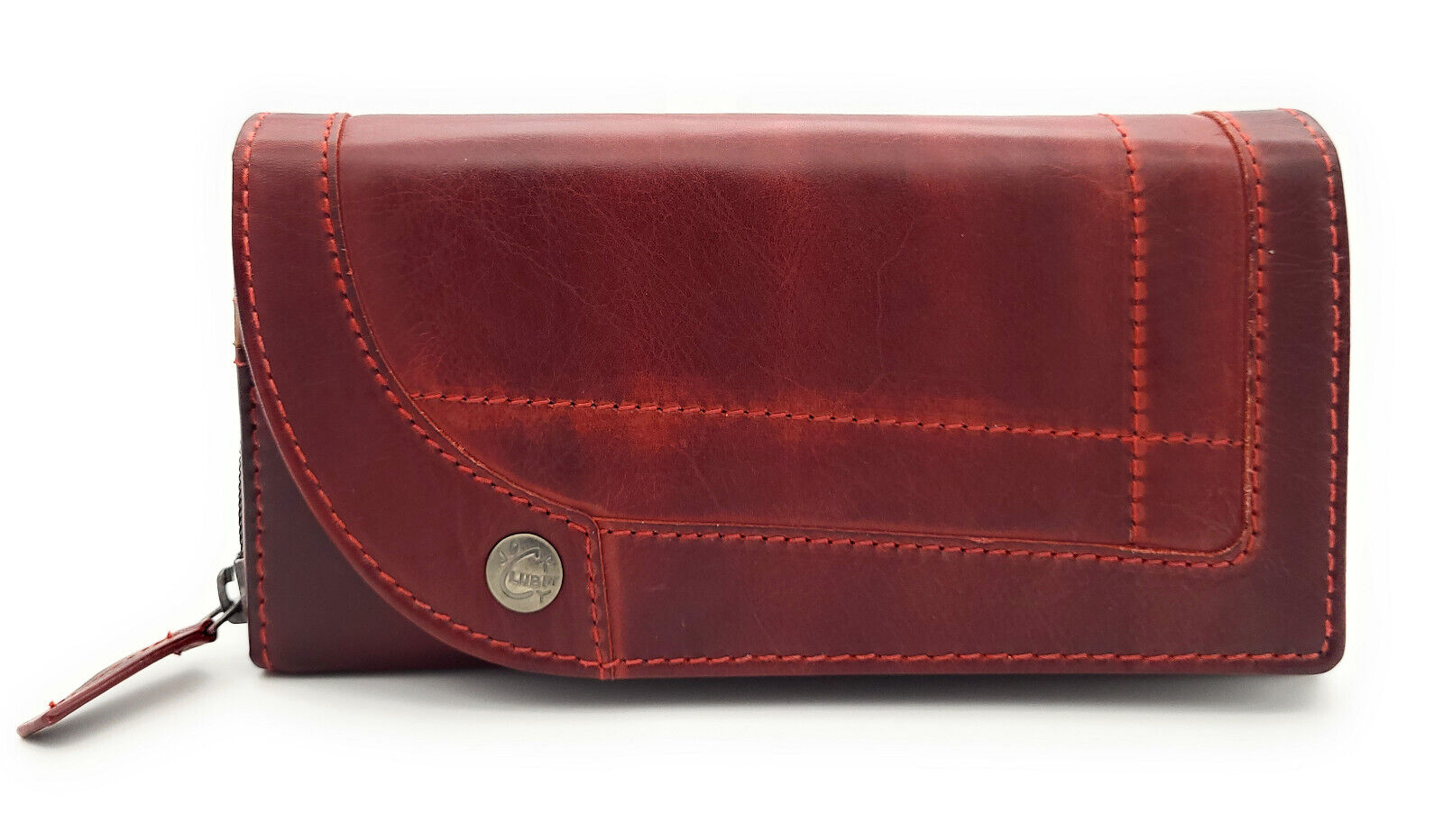 Jockey Club echt Leder Damen Geldbörse Portemonnaie Geldbeutel vintage cherry