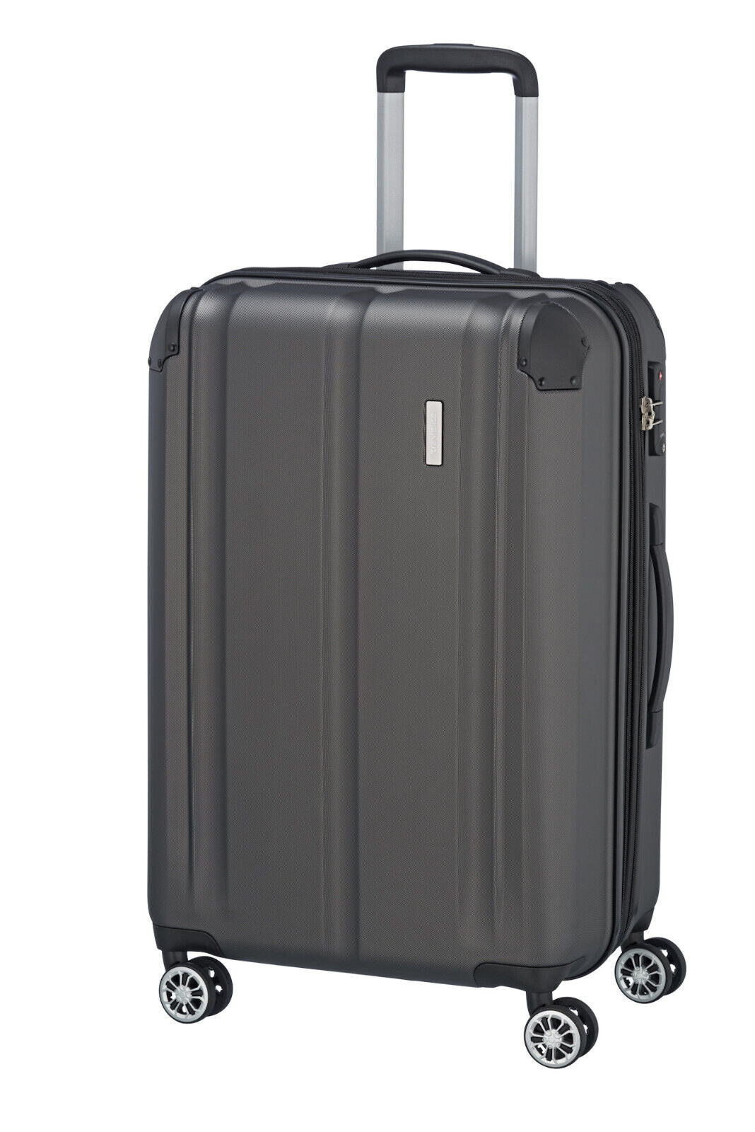Travelite City Reisekoffer M Trolley Koffer 68cm 4 Rad / Rollen TSA Dehnfalte anthrazit