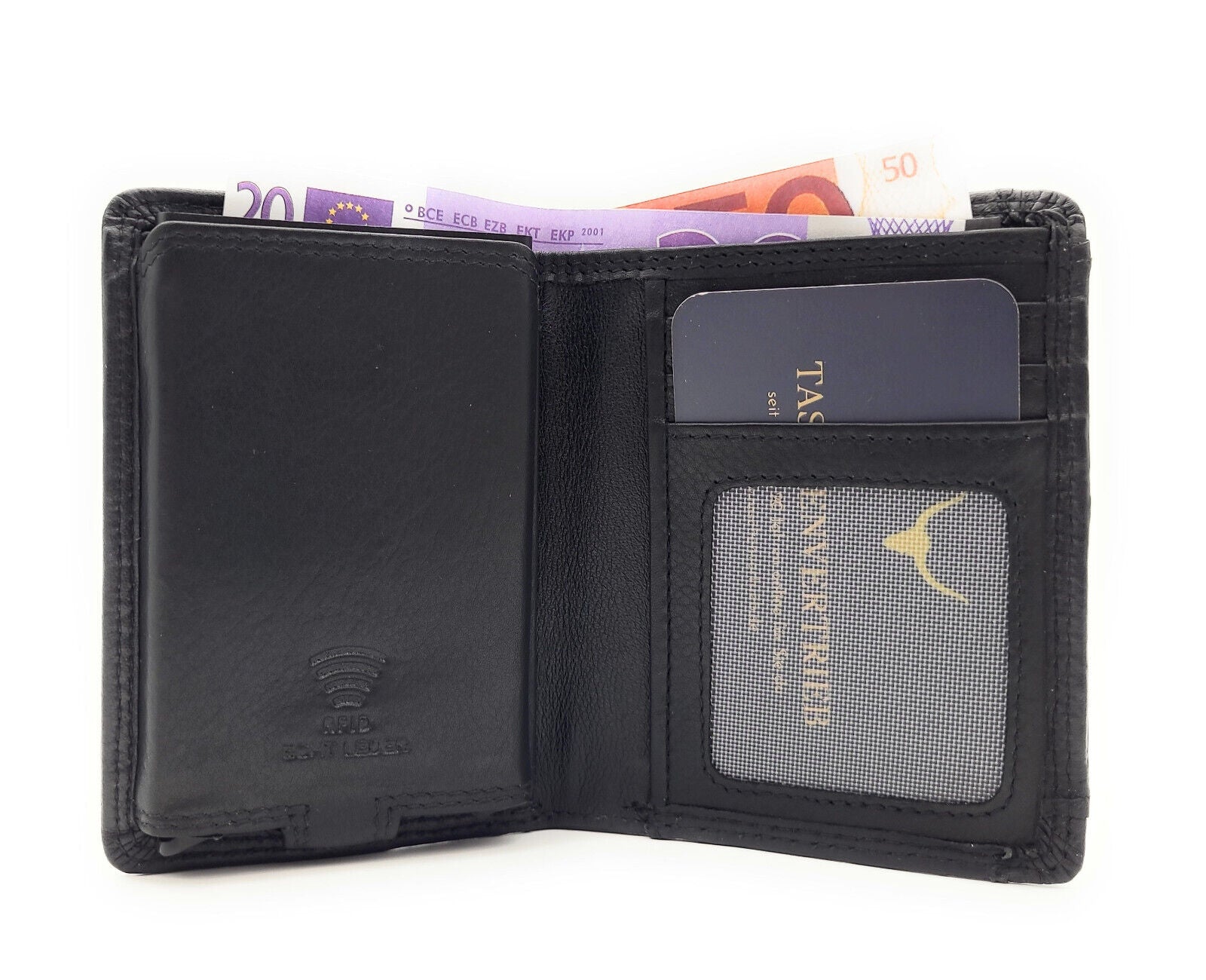 Hill Burry echt Leder Kreditkartenetui Geldbörse Portemonnaie mit RFID Daten Safe