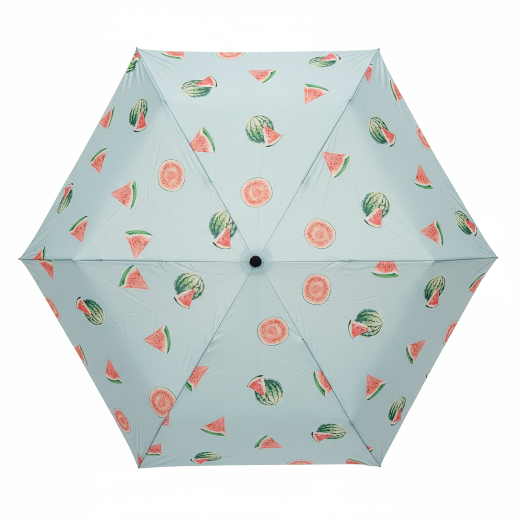 Mini Regenschirm Taschenschirm Schirm klein, leicht & kompakt Melonen