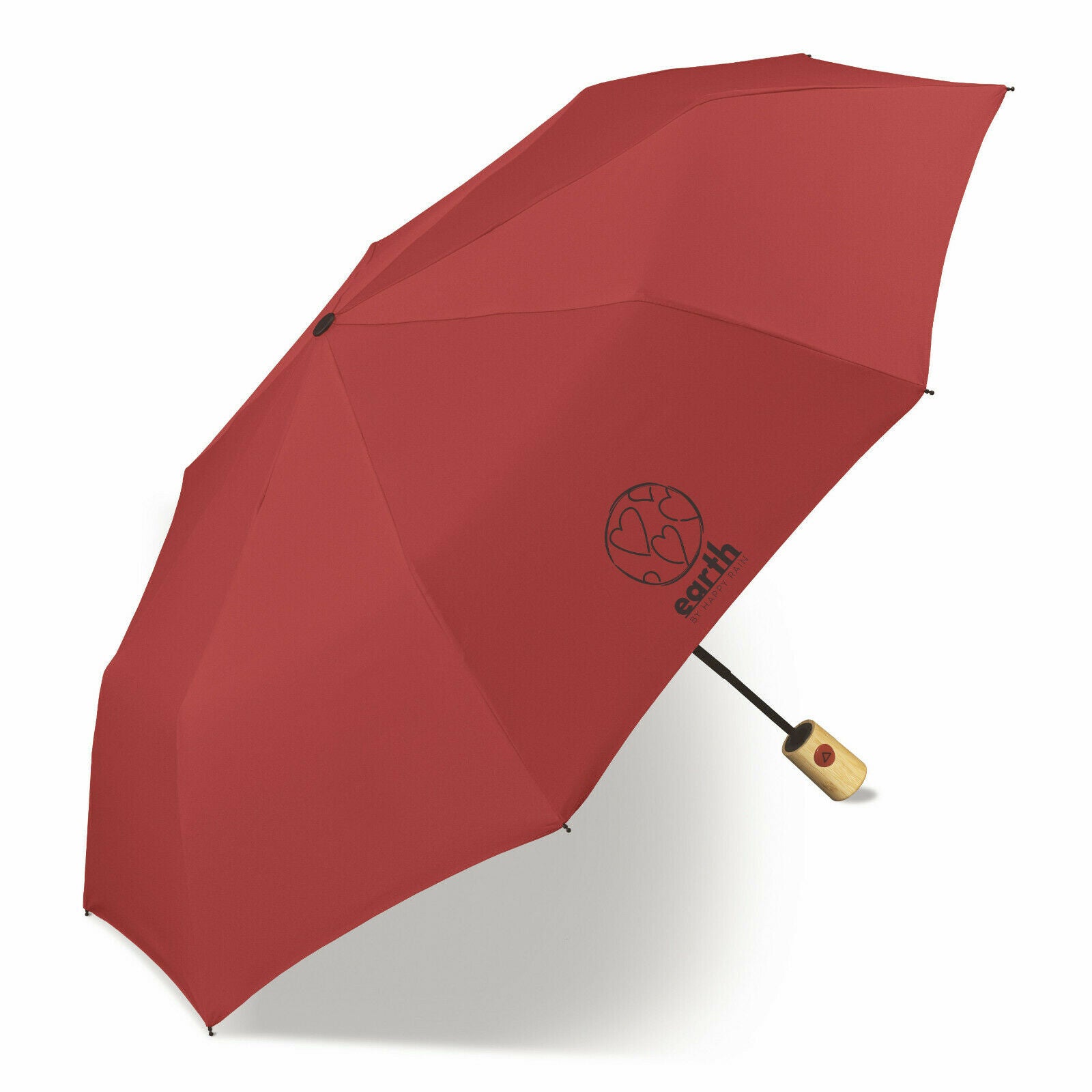 happy rain Earth Taschenschirm mit Automatik | recyceltes Polyester & Bambusgriff