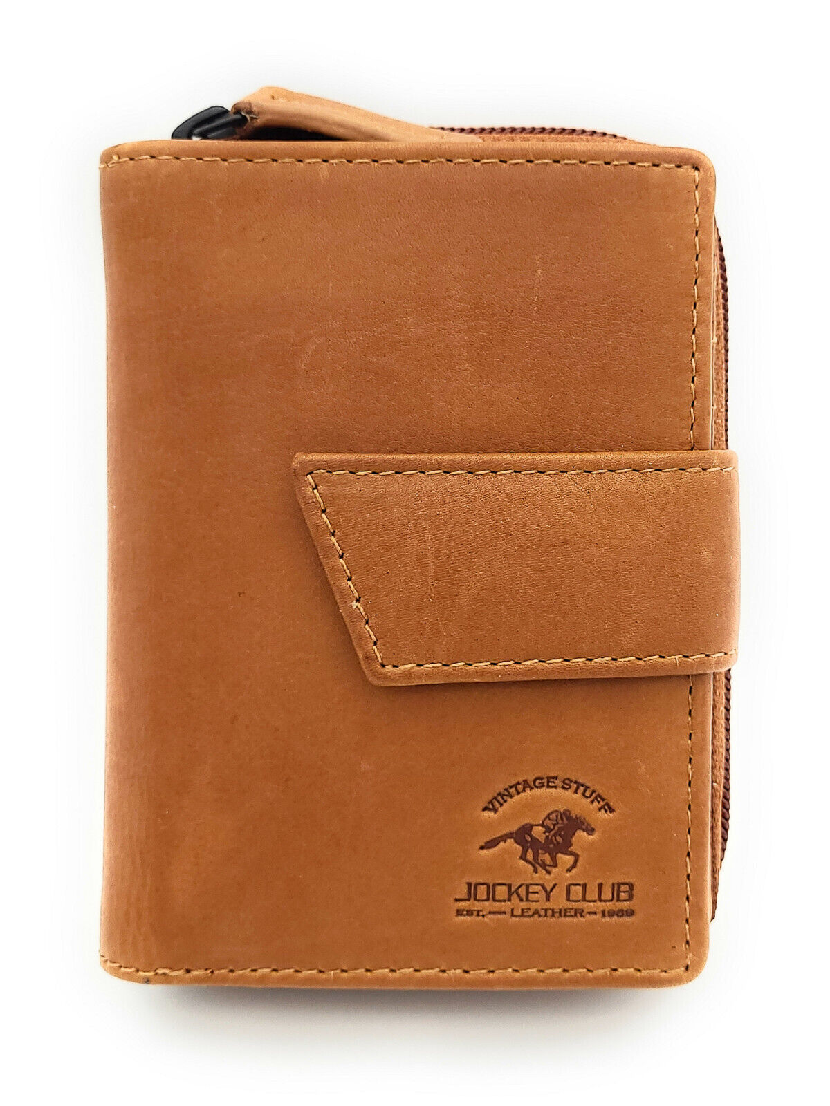 Jockey Club echt Leder Damen Geldbörse Portemonnaie Geldbeutel gewachs