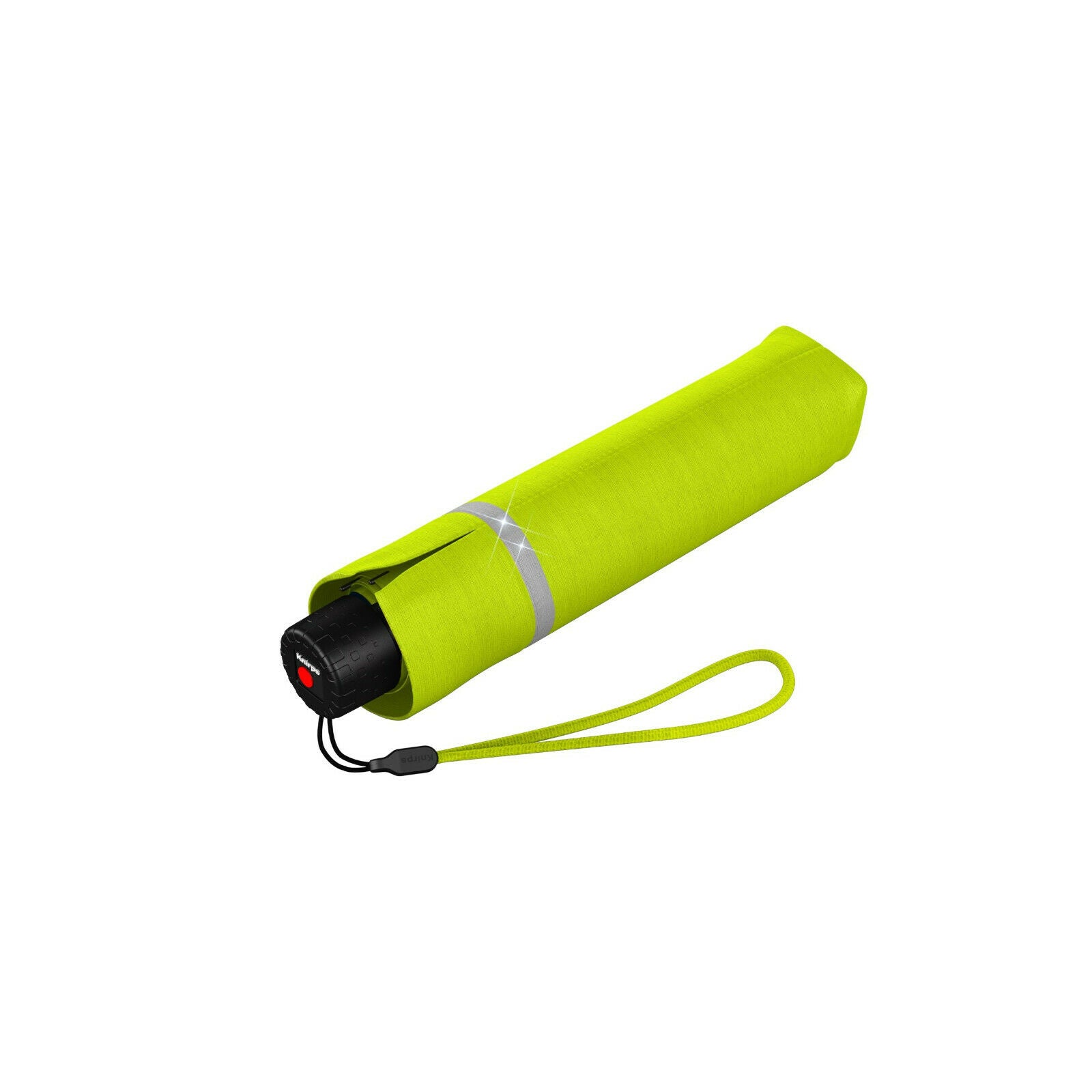 Knirps Rookie Kinder Regenschirm Taschenschirm Schirm leicht reflektierend lime grün