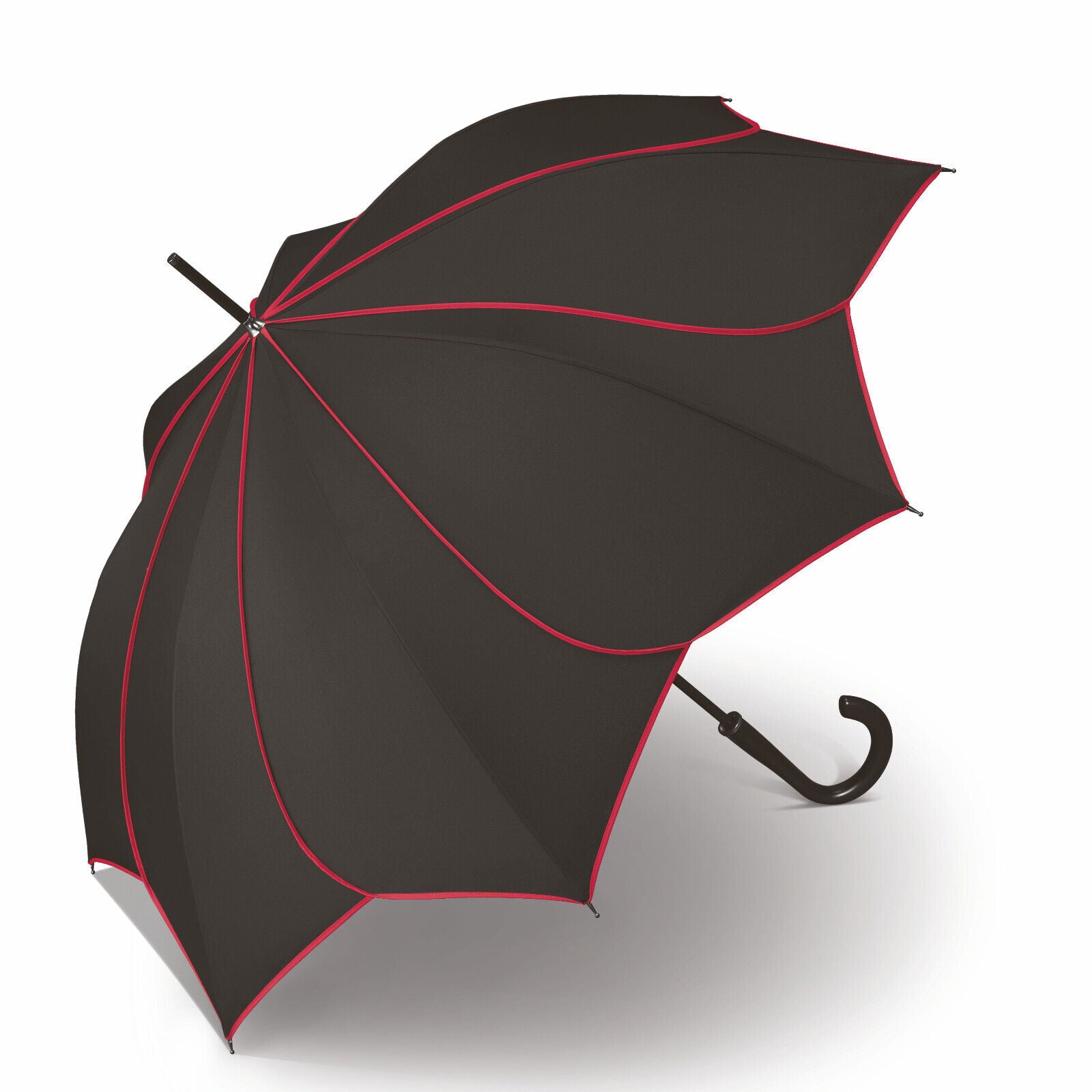 pierre cardin Regenschirm Stockschirm Automatik Sunflower Blütendach schwarz