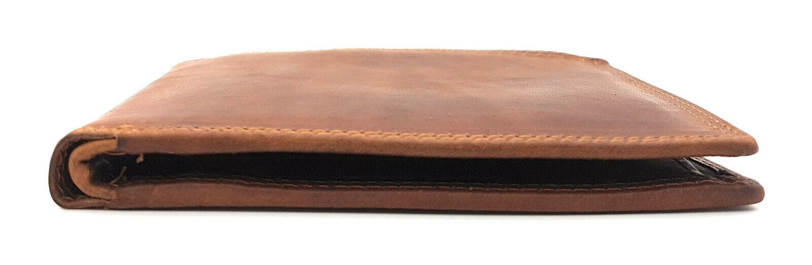 Jockey Club Basic flache Büffel Leder Geldbörse mit RFID-/NFC-Schutz – antik Braun / Vintage Design