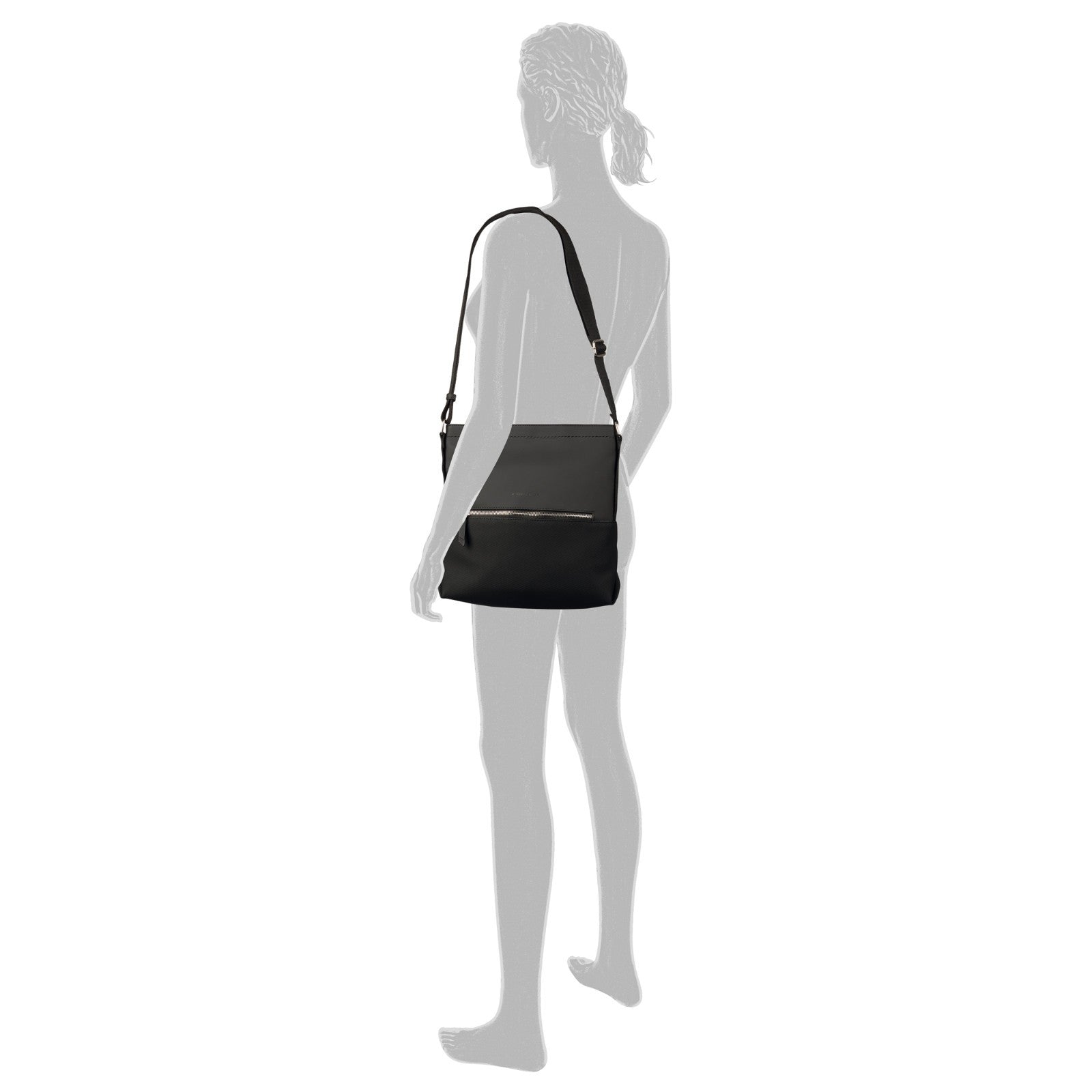 Tom Tailor Umhängetasche Erin Damen – mittelgroß 30x9x30 cm – 6 Fächer – Schultertasche casual Style Handtasche schwarz