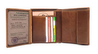 Esquire echt Leder Geldbörse Portemonnaie mit RFID Schutz "Dallas" braun