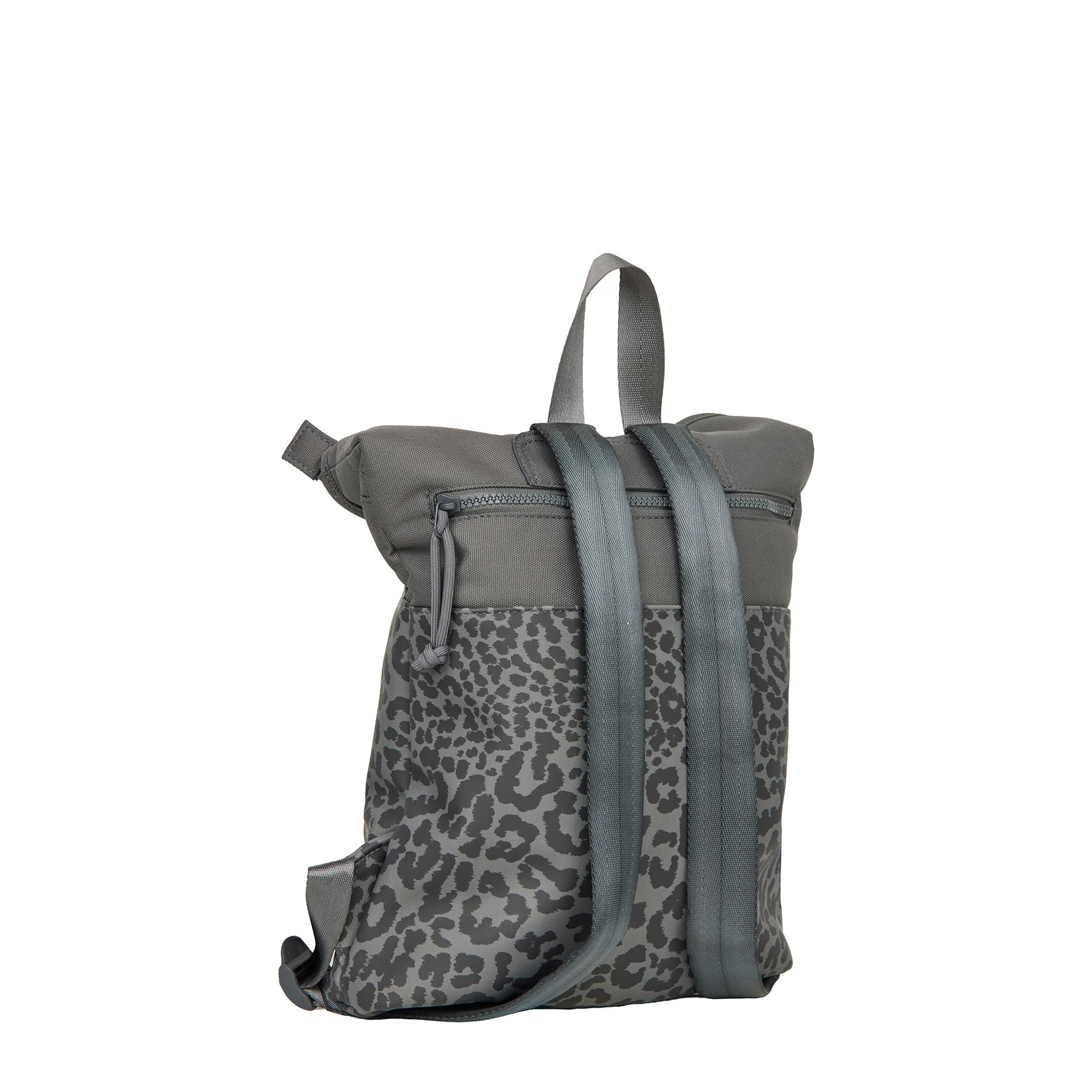 New Rebels Urban Roll Up Rolltop City Rucksack Los Angeles wasserabweisend Leopard anthrazit