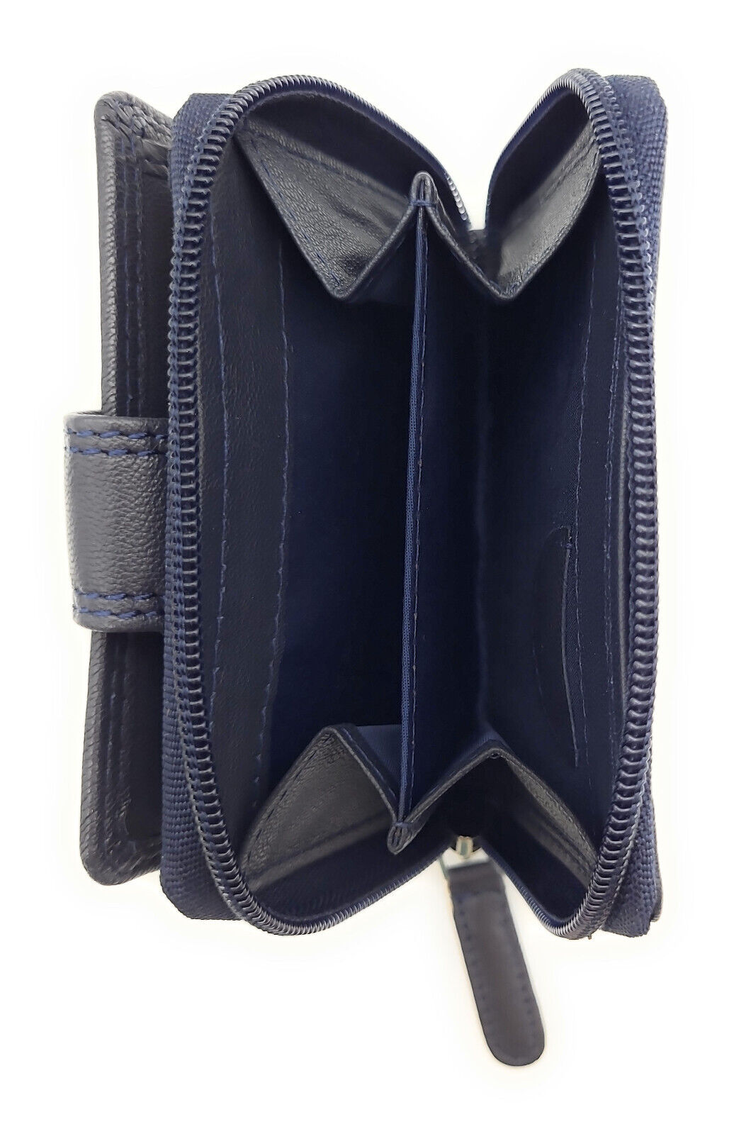 Jockey Club Basic echt Leder Mini Geldbörse Portemonnaie mit RFID Schutz navy