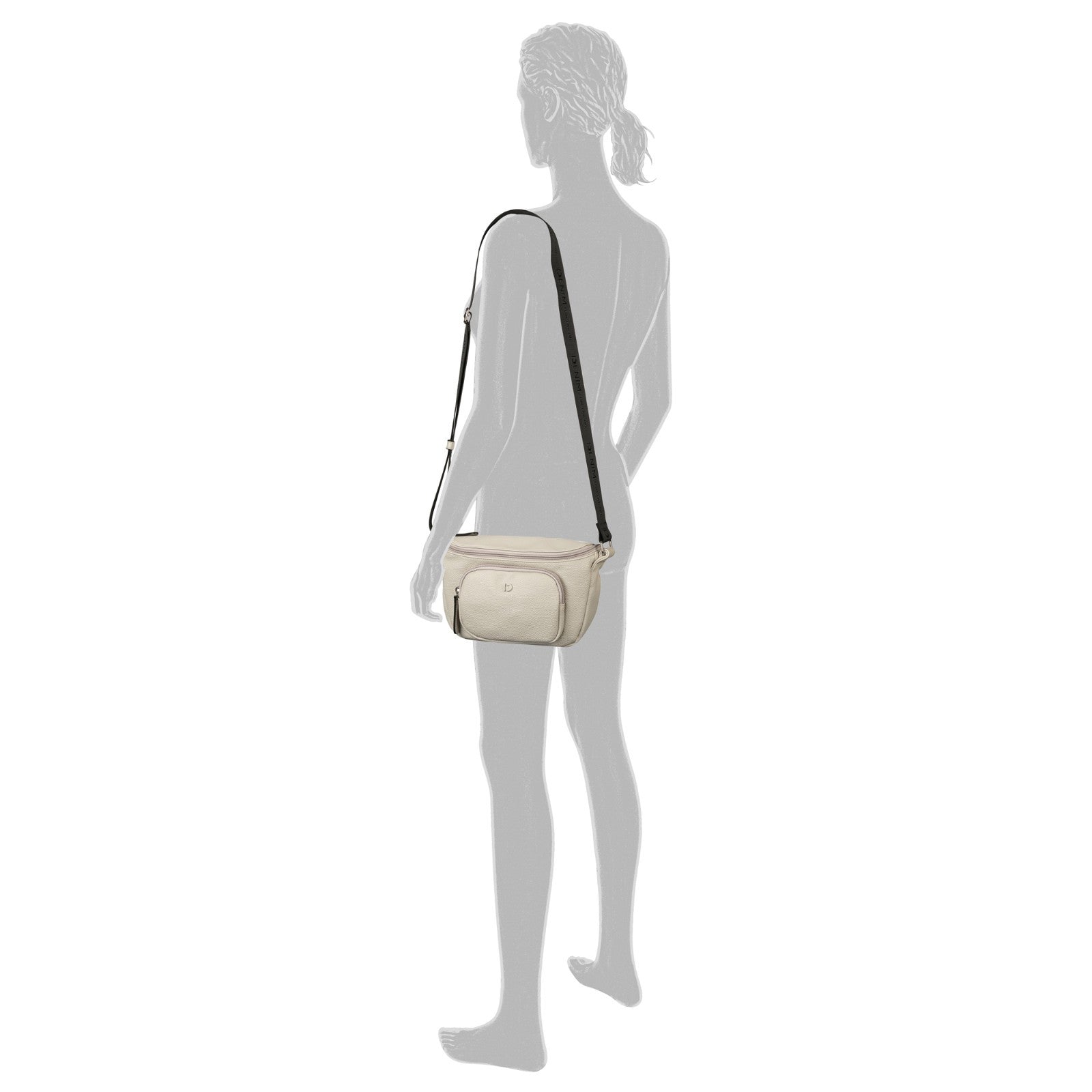 Tom Tailor Denim Umhängetasche Fara mittel | PU-Material | 25x15x10 cm | Sportliches Design | Handtasche light grey