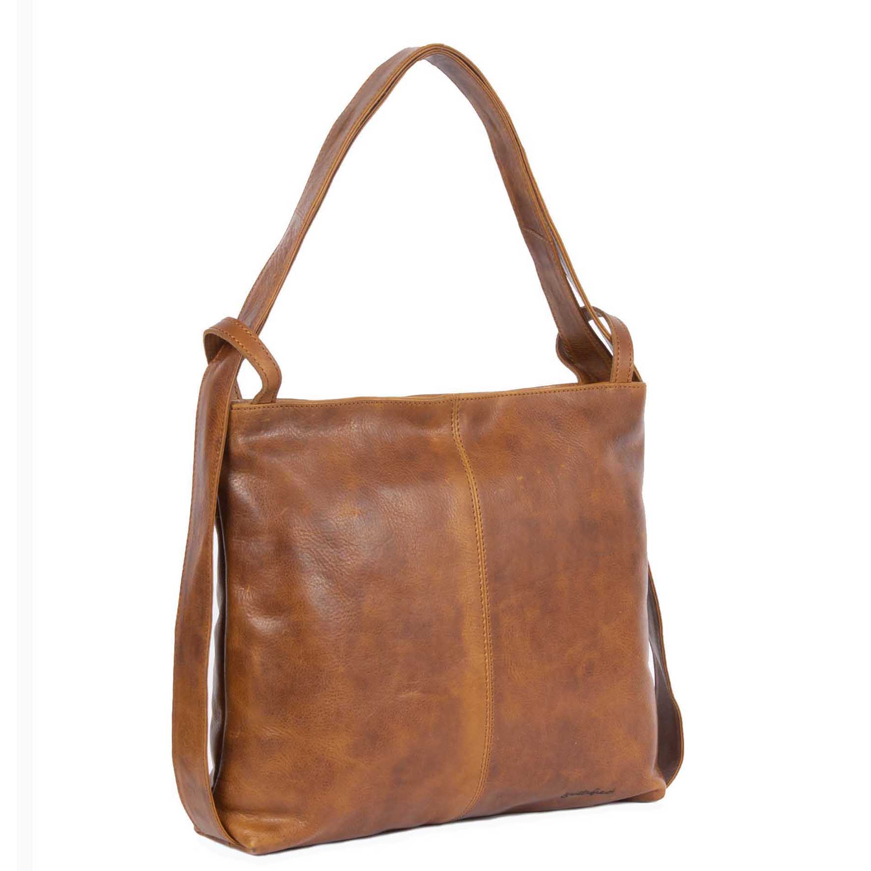 Justified Bags großer echt Leder Damen Shopper Handtasche Schultertasche Nynke vintage congac
