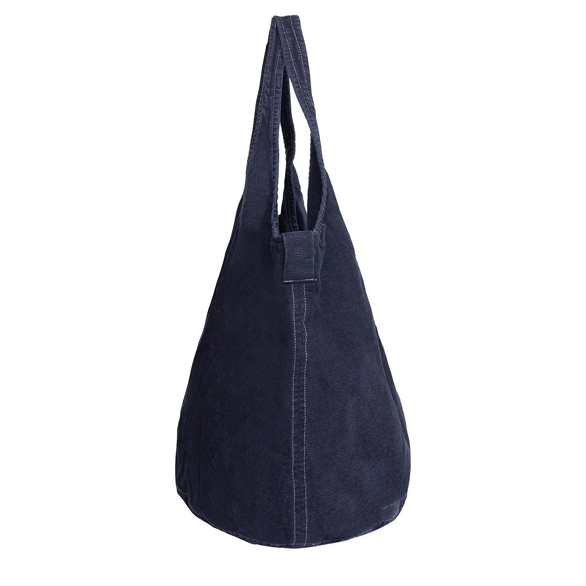 Justified Bags Shopper Marina – Canvas Tasche mit Anker-Stickerei, Marineblau
