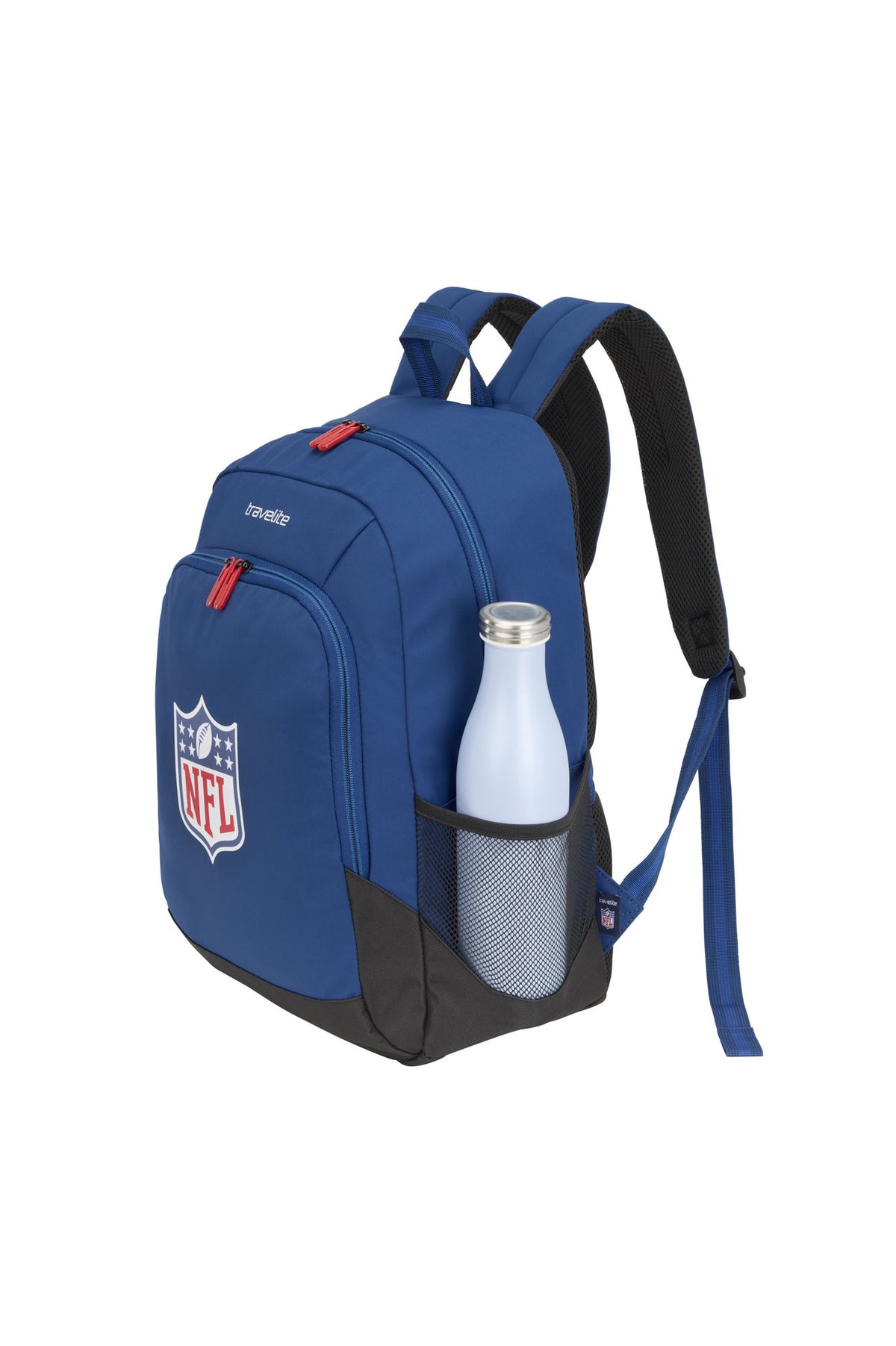 travelite x NFL College Rucksack NFL Shield Blau – 24 l, Laptopfach bis 15 Zoll