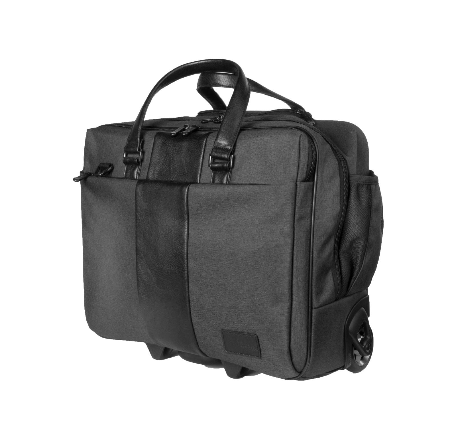 Dermata Office Case Trolley 46x37x21 cm | Laptopfach 17" | Polycanvas | Business Reisetasche mit Rollen & Organizer schwarz