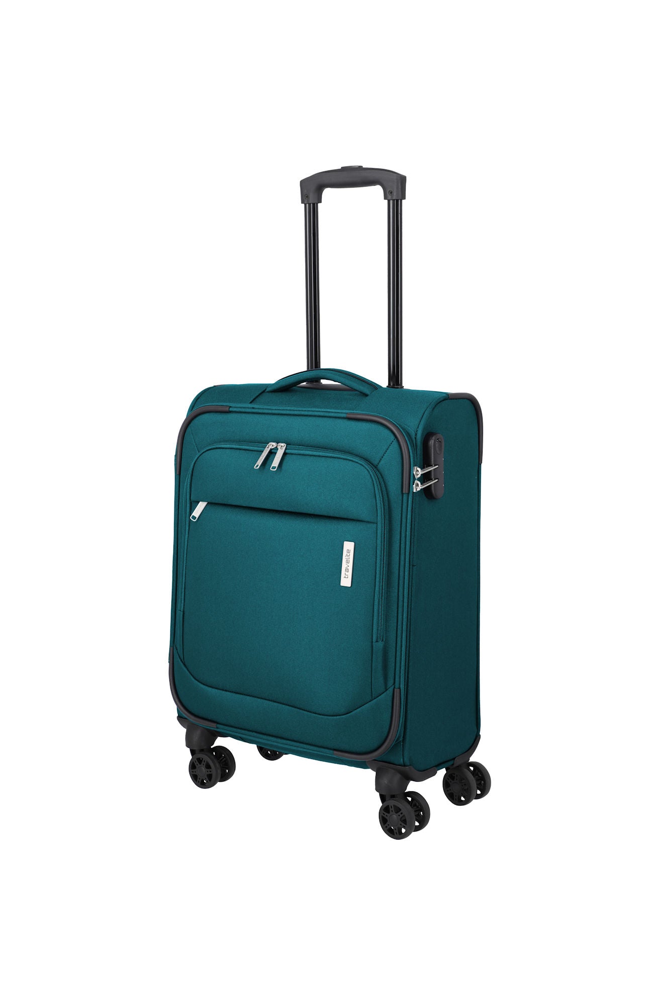 Travelite Priego Trolley S 55 cm – Leichter Handgepäck Koffer mit 4 Rollen & Zahlenschloss petrol