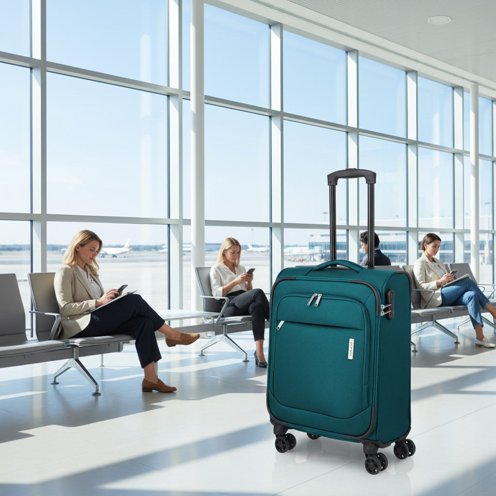 Travelite Priego Trolley S 55 cm – Leichter Handgepäck Koffer mit 4 Rollen & Zahlenschloss petrol