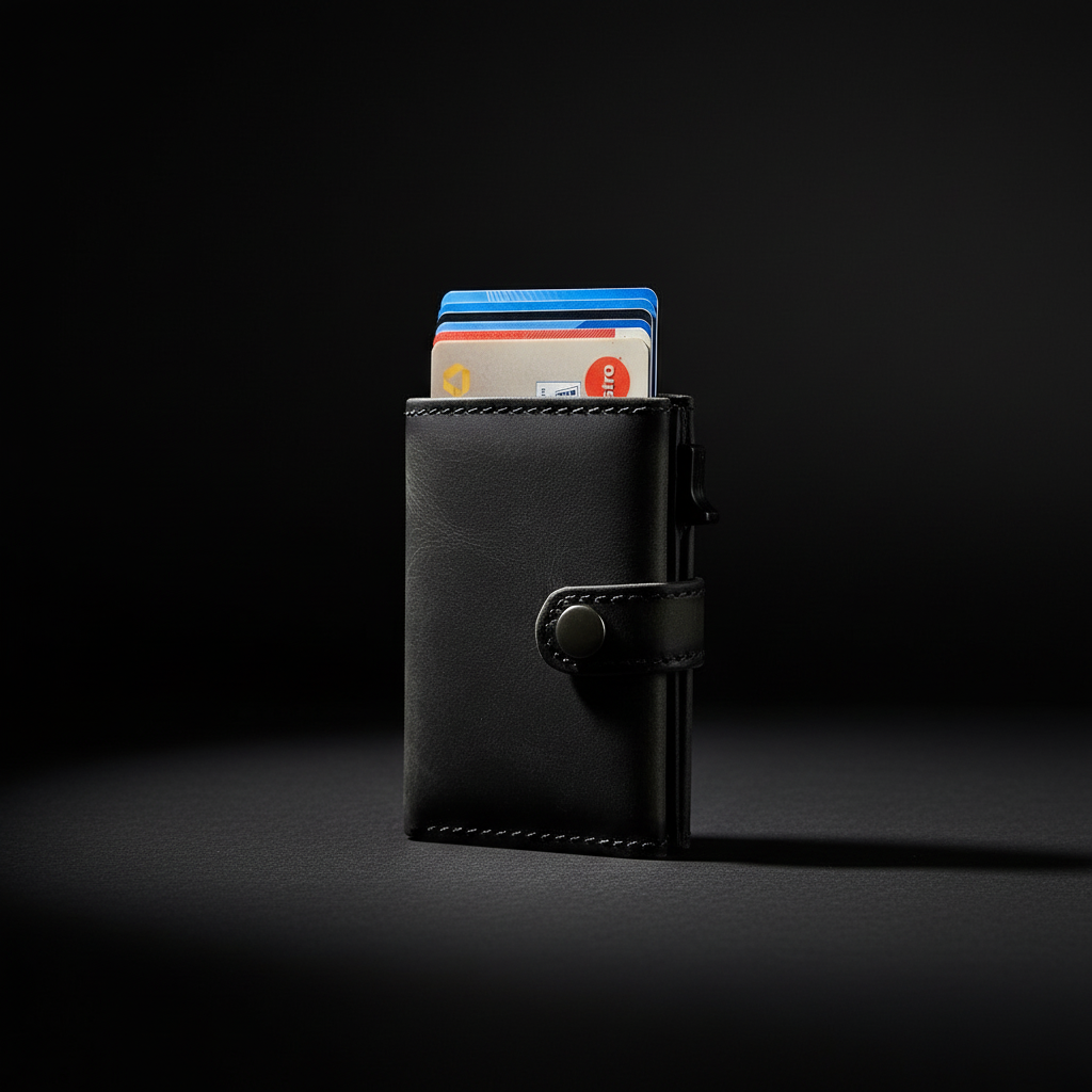 Jockey Club Slim Wallet ClipX RFID – Leder Geldbörse mit Münzfach Grau