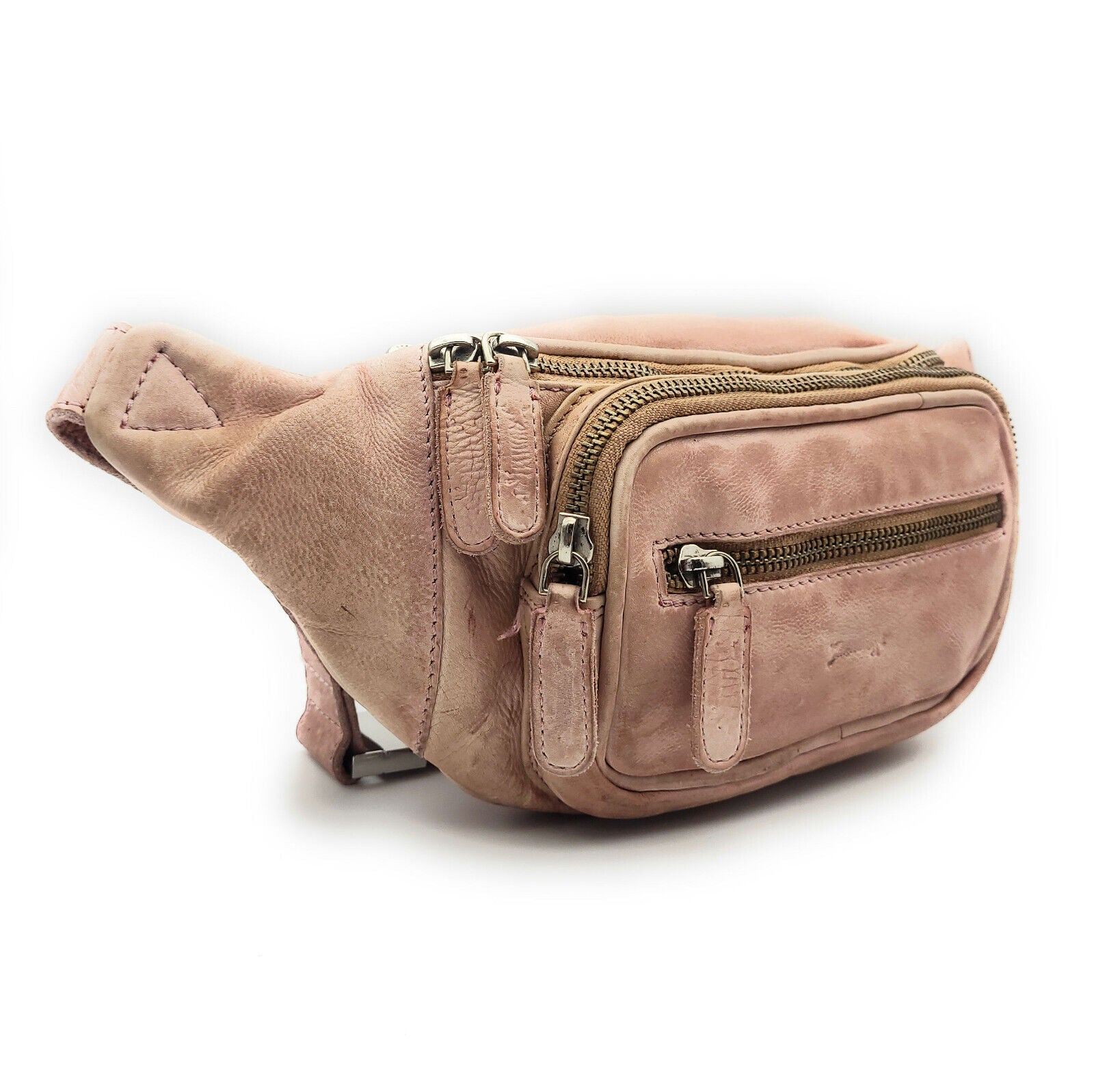 Ven Tomy Hüfttasche Bauchtasche Crossbody Bag Gürteltasche Waschleder dusty pink