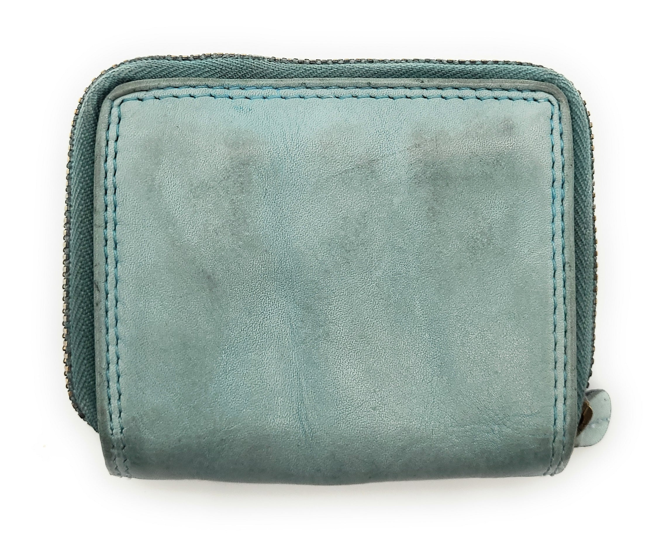 Hill Burry echt Leder Damen Mini Geldbörse Portemonnaie RFID Schutz Waschleder hellblau