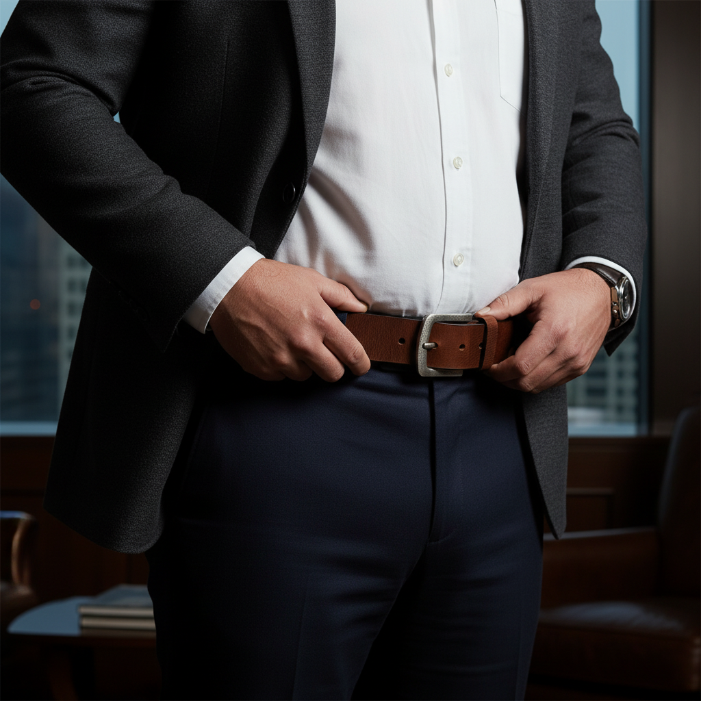 Hill Burry XXXL echt Leder Herren Gürtel Ledergürtel Jeansgürtel Bundweite 135cm braun