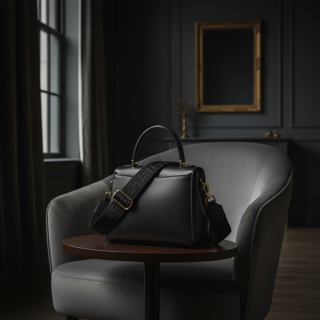 Ersatz Taschengurt Schultergurt Tragegurt Schulterriemen 4cm made in Italy schwarz gold