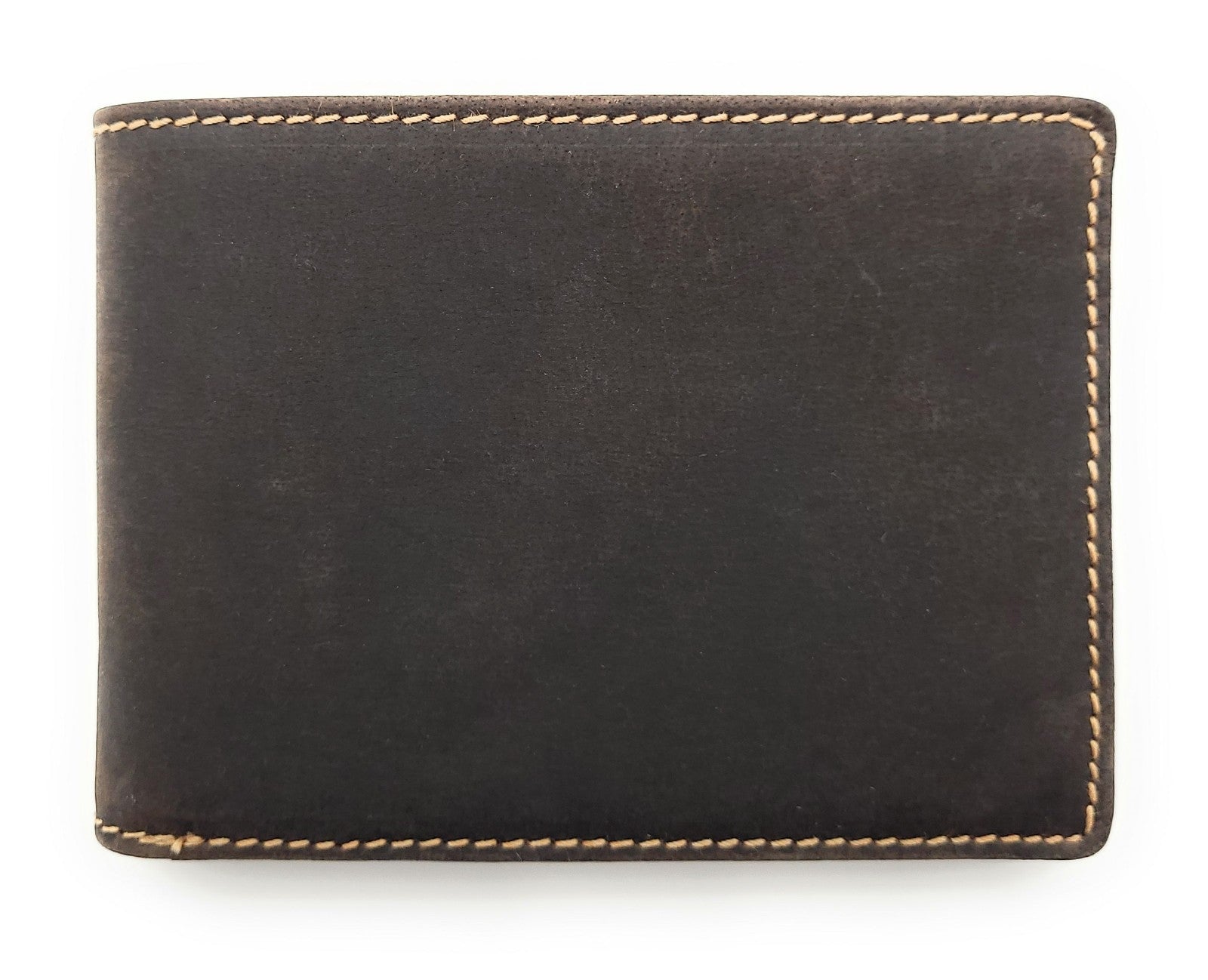 Jockey Club Serie Toro Mini Geldbörse Damen & Herren aus Hunterleder rustikal mit RFID Schutz, kompakt, 6 Kartenfächer, Münzfach mit Chipfach, 2 Scheinfächer, dunkelbraun