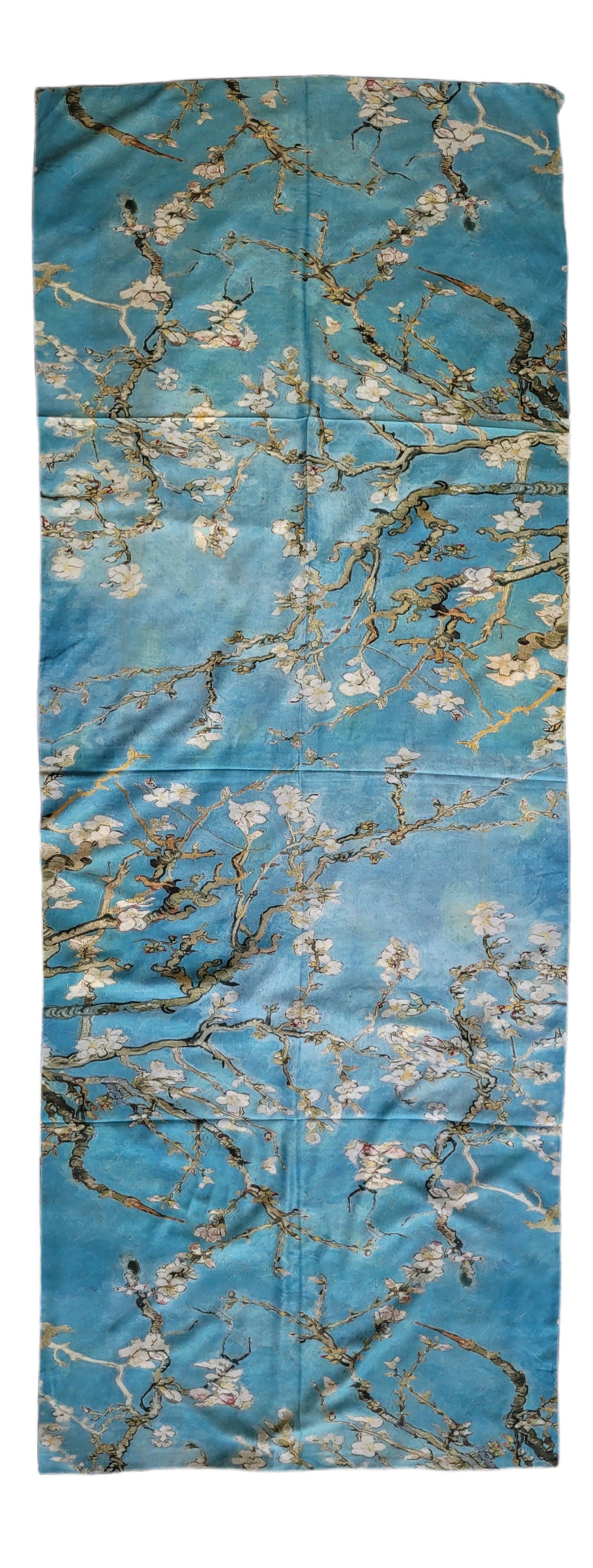 Wendeschal Stola Van Gogh inspiriert – Mandelblüte & Sternennacht – 100% Viskose 180x70 cm