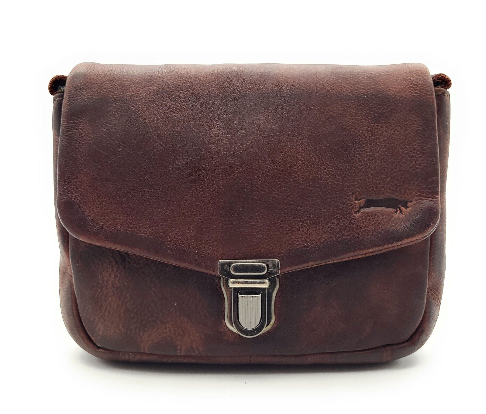 Ven Tomy echt Leder Gürteltasche Bikertasche Hüfttasche Bauchtasche Waschleder dunkelbraun
