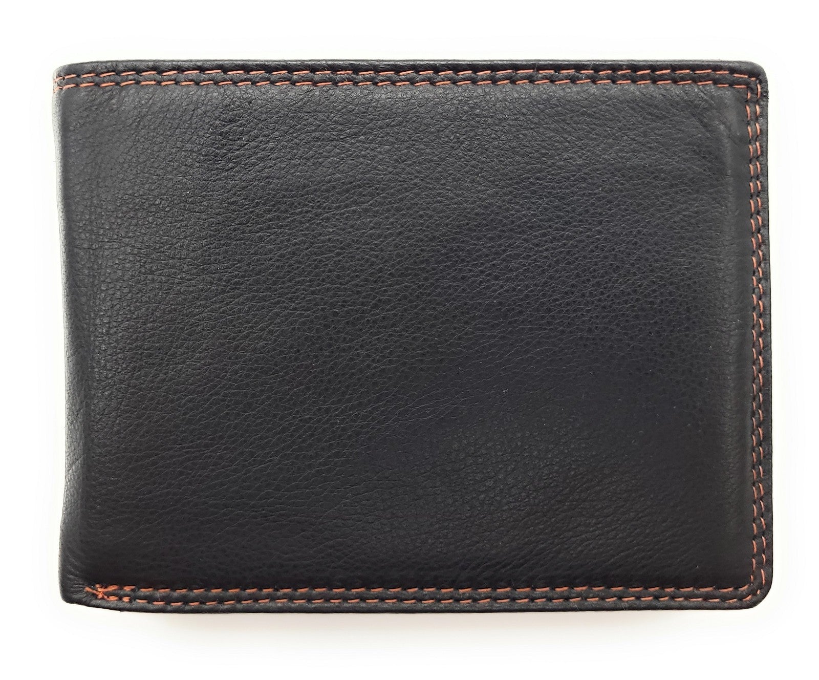 Jockey Club Basic Geldbörse aus Rindleder mit RFID-Schutz, Reißverschlussfach, 6 Kartenfächern, 2 Sicht- & 2 Einsteckfächern, Münzfach & Doppelnaht schwarz braun